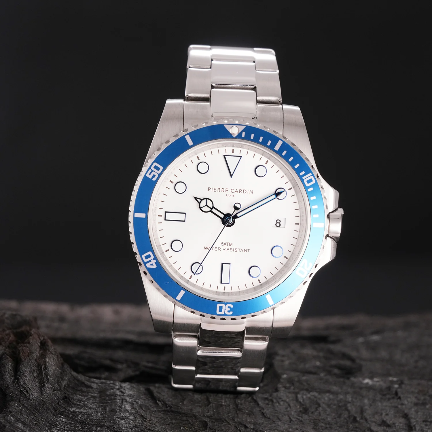 Aquatica HydroSport Mens 40mm - Stainless Steel Silver with Stainless Steel Silver Strap - Image 7