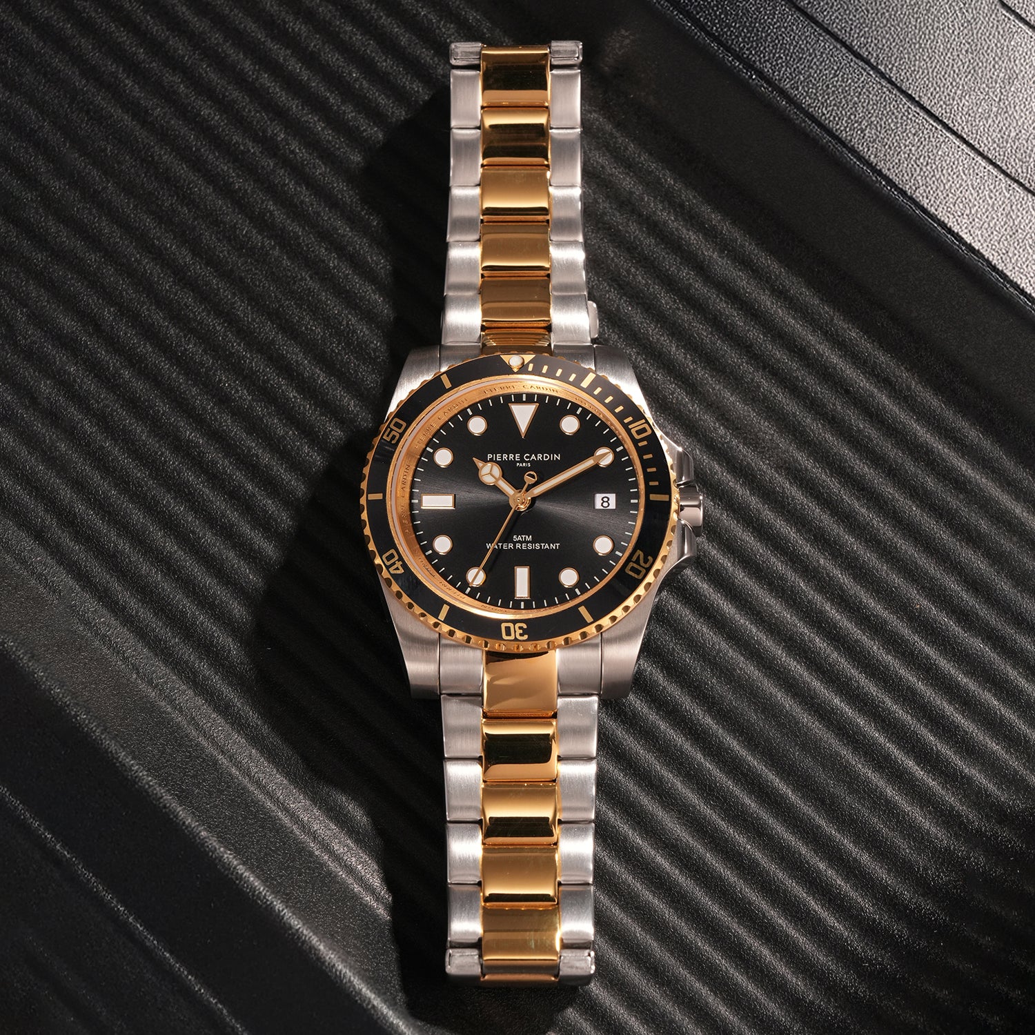 Aquatica HydroSport Mens 40mm - Twotone Gold and Silver with Twotone Gold and Silver Metal Strap - Image 5