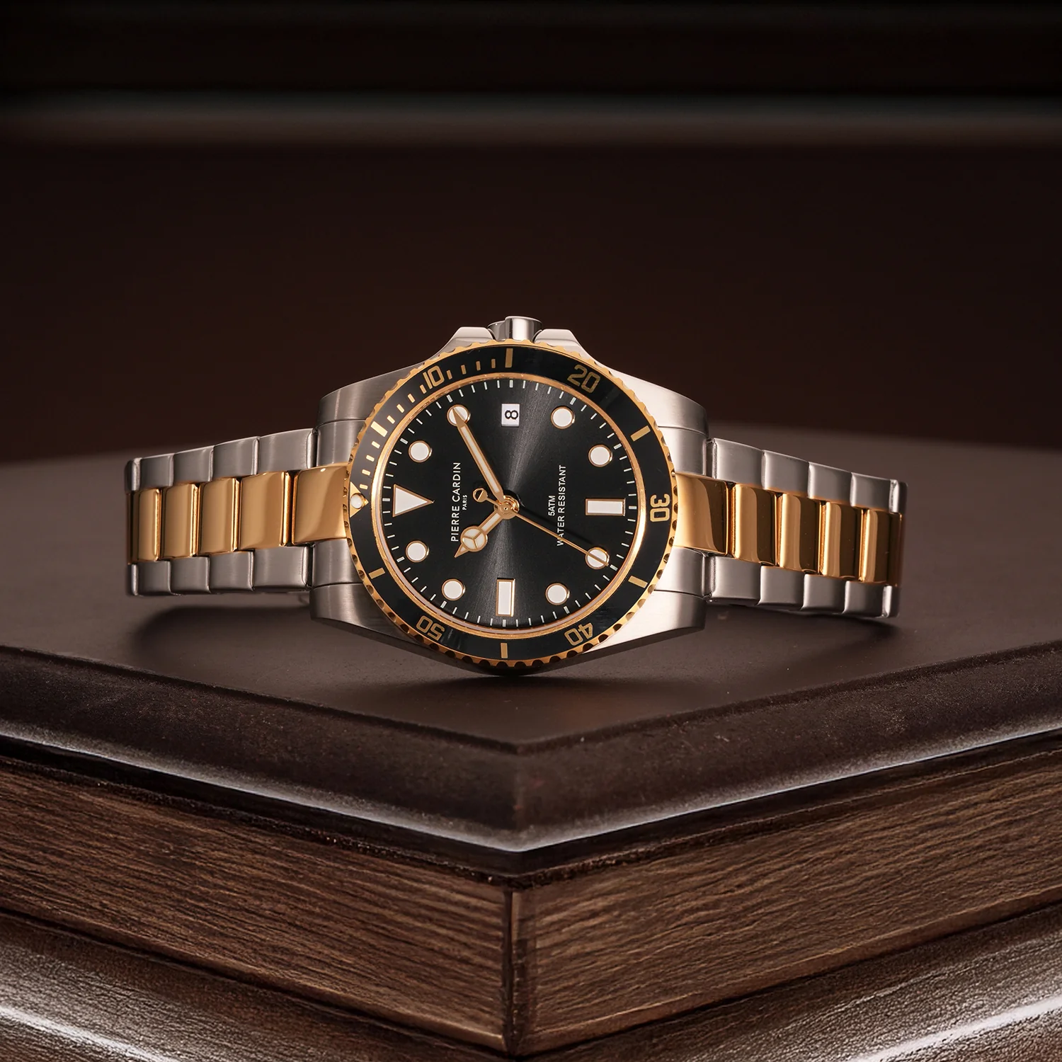 Aquatica HydroSport Mens 40mm - Twotone Gold and Silver with Twotone Gold and Silver Metal Strap - Image 6