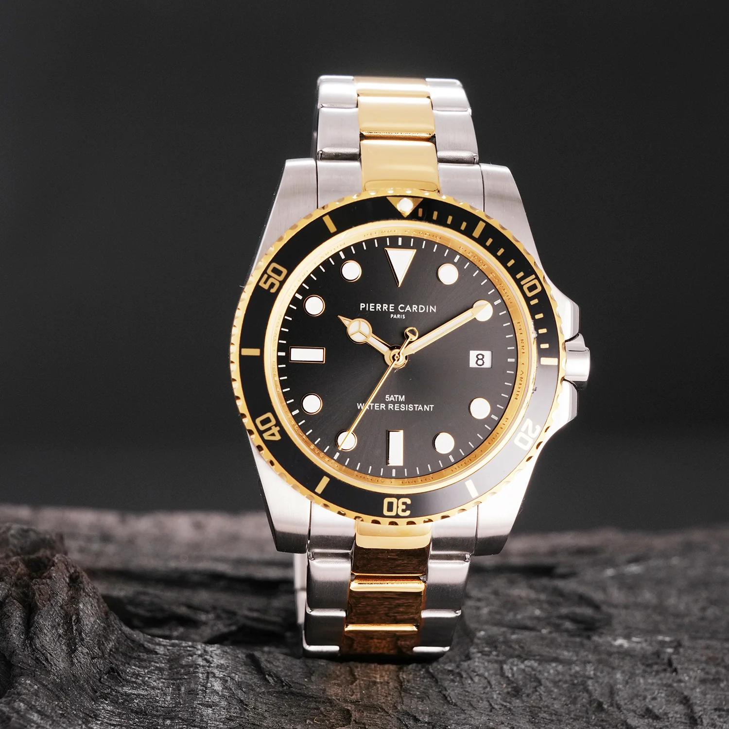 Aquatica HydroSport Mens 40mm - Twotone Gold and Silver with Twotone Gold and Silver Metal Strap - Image 7