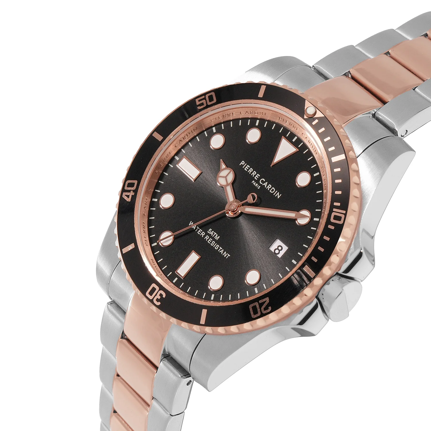 Aquatica HydroSport Mens 40mm - Twotone Rose Gold and Silver with Twotone Rose Gold and Silver Metal Strap - Image 3
