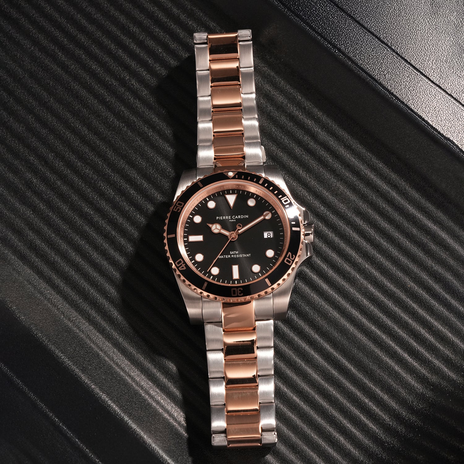 Aquatica HydroSport Mens 40mm - Twotone Rose Gold and Silver with Twotone Rose Gold and Silver Metal Strap - Image 6