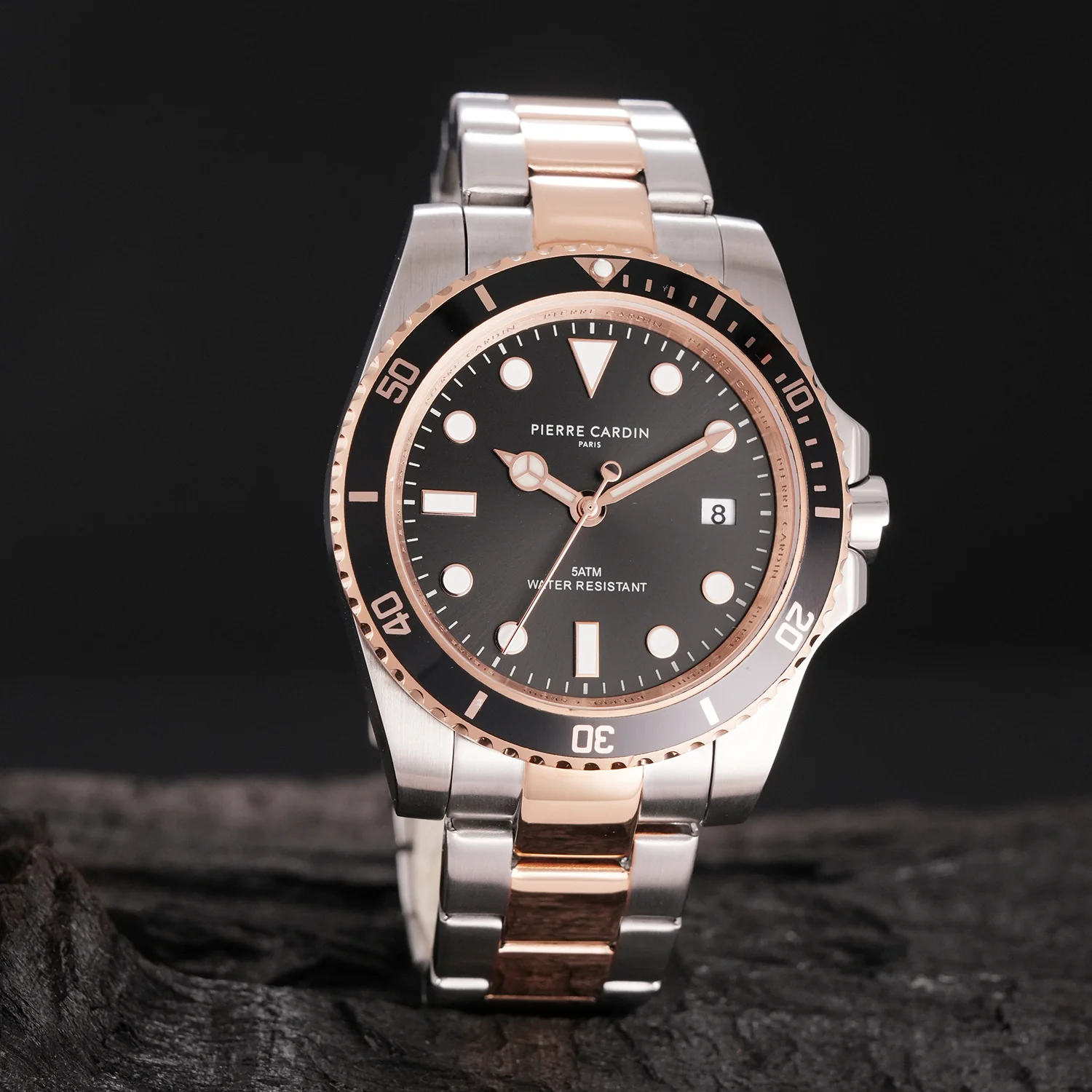 Aquatica HydroSport Mens 40mm - Twotone Rose Gold and Silver with Twotone Rose Gold and Silver Metal Strap - Image 7