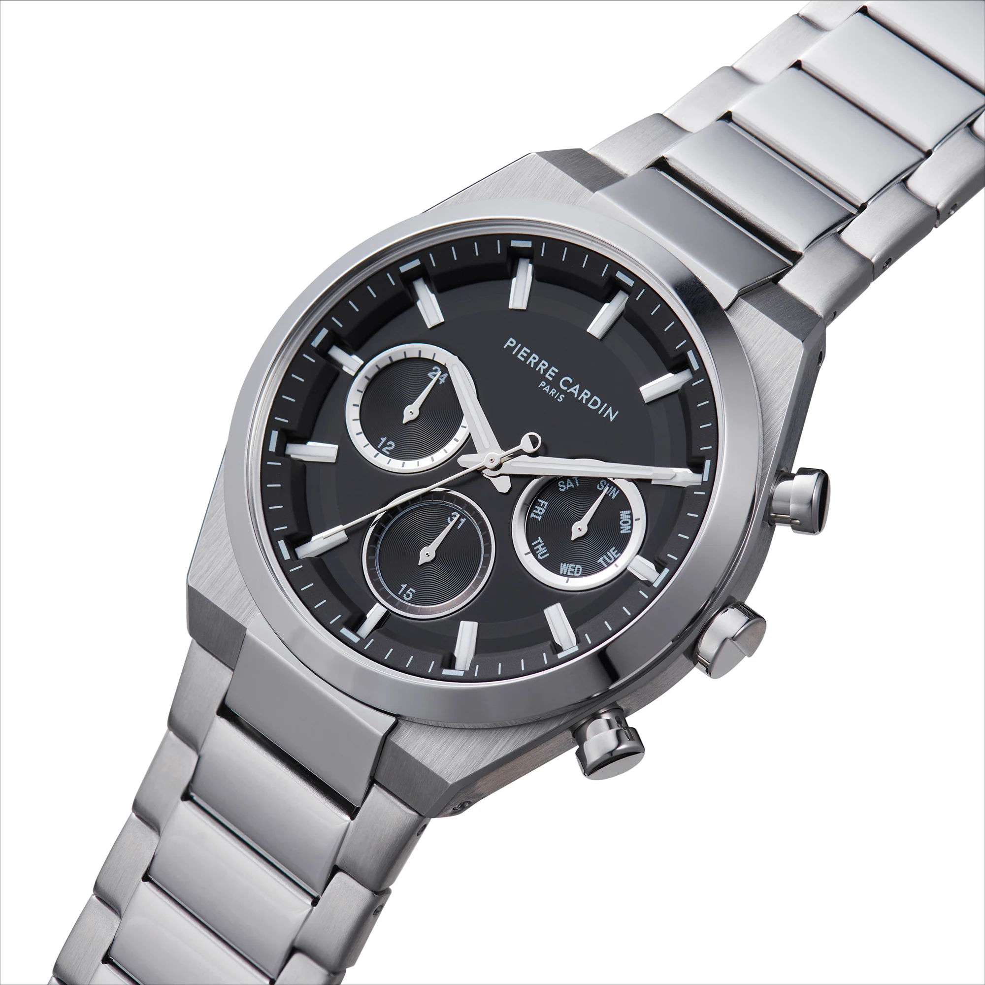 Batignolles Influential Multifunction watch with Black Dial with a Metal Links Strap - Image 2