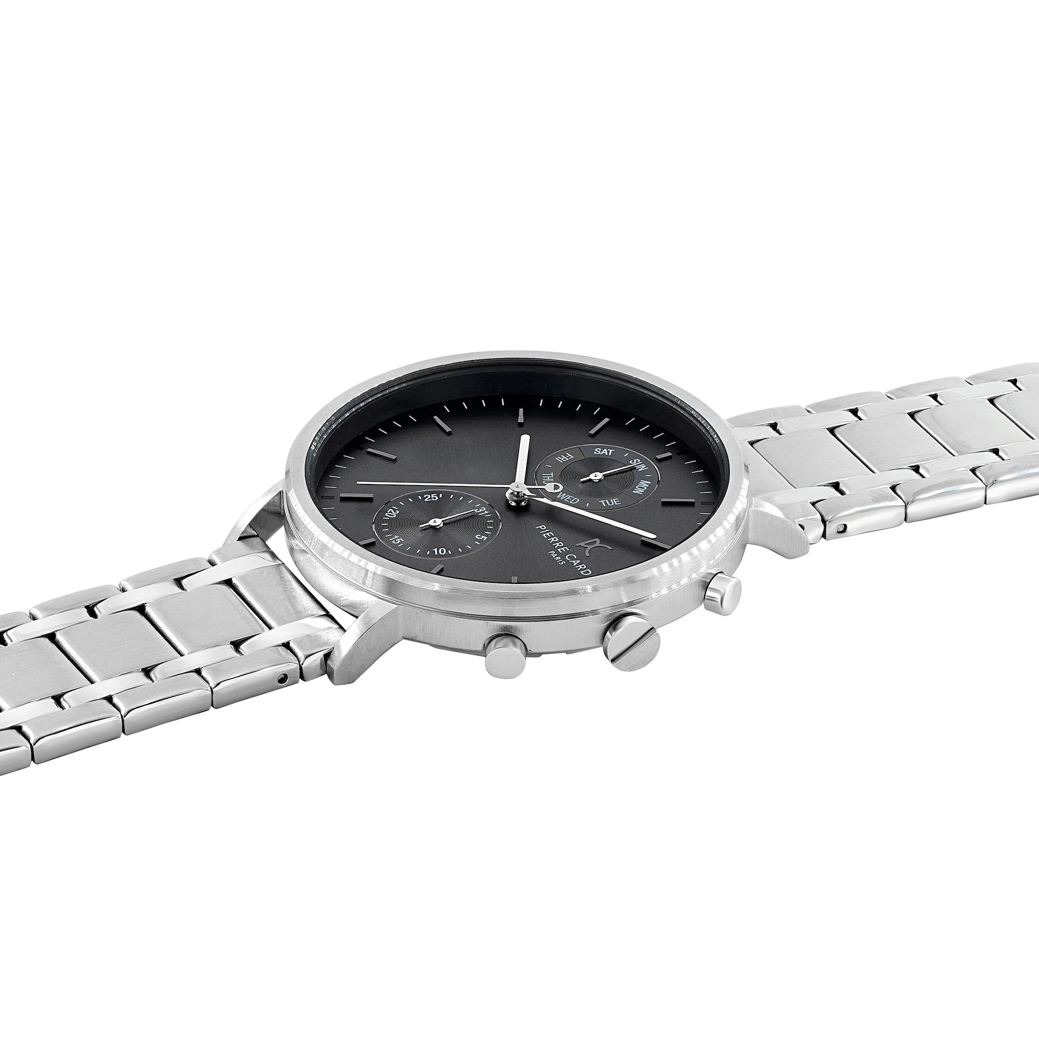 Bonne Nouvelle Multifunction Black Dial with Metal Links Strap - Image 3