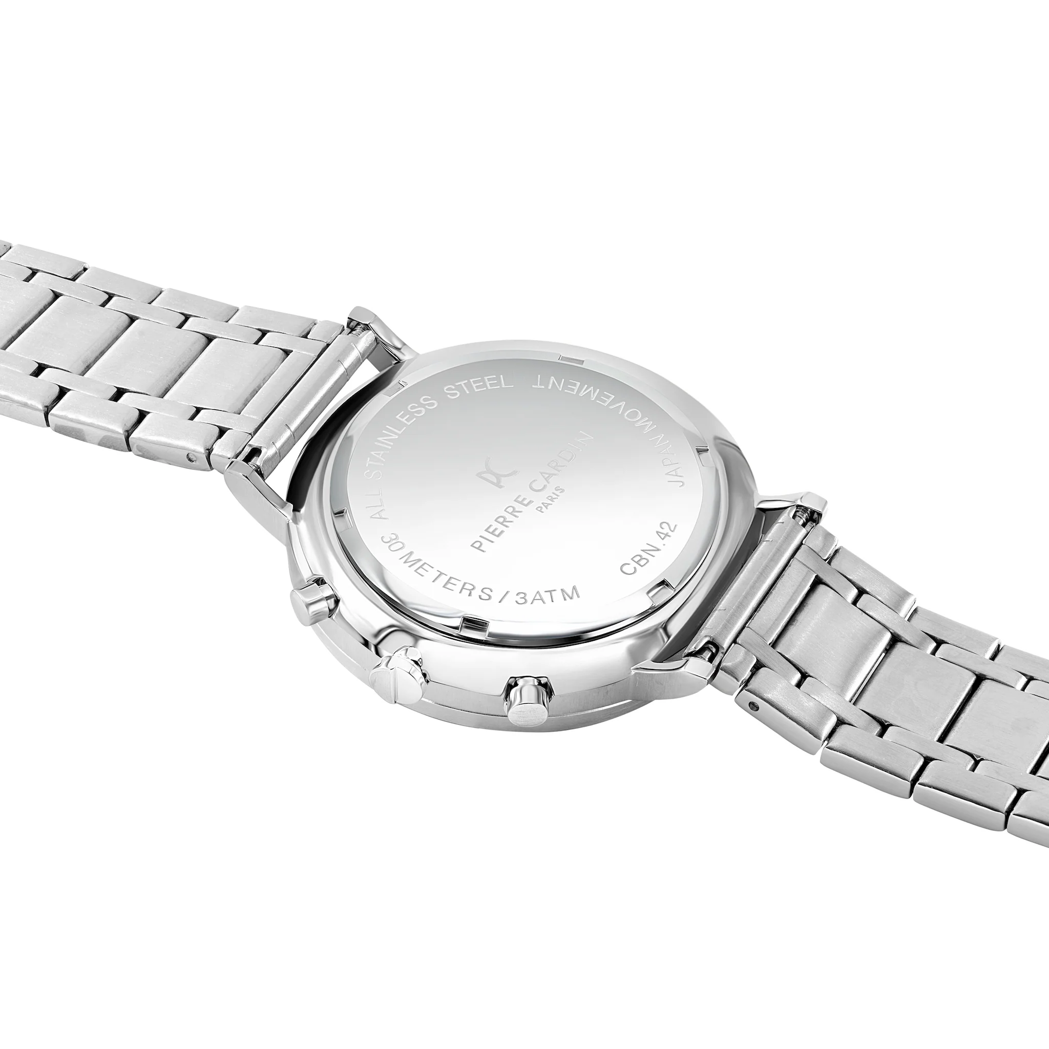 Bonne Nouvelle Multifunction Black Dial with Metal Links Strap - Image 4