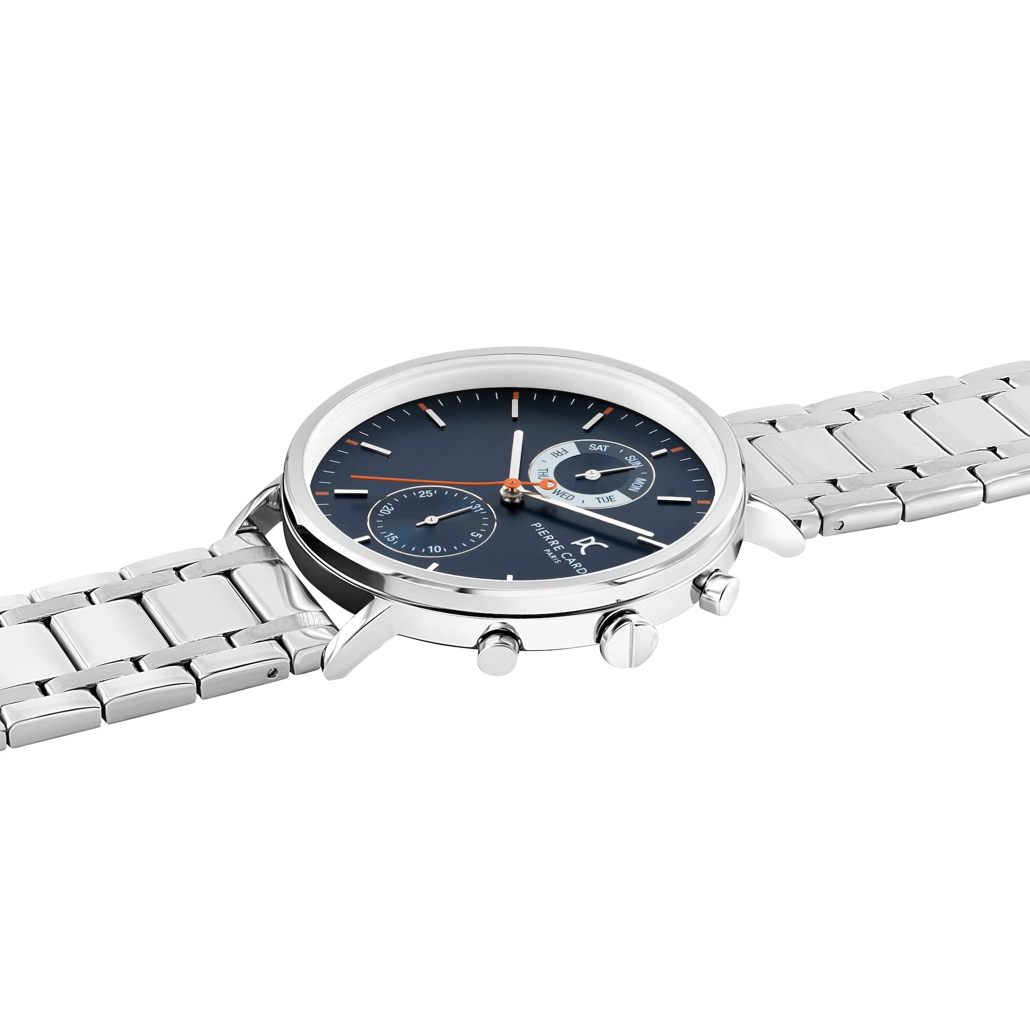 Bonne Nouvelle Multifunction Bue Dial with Metal Links Strap - Image 3