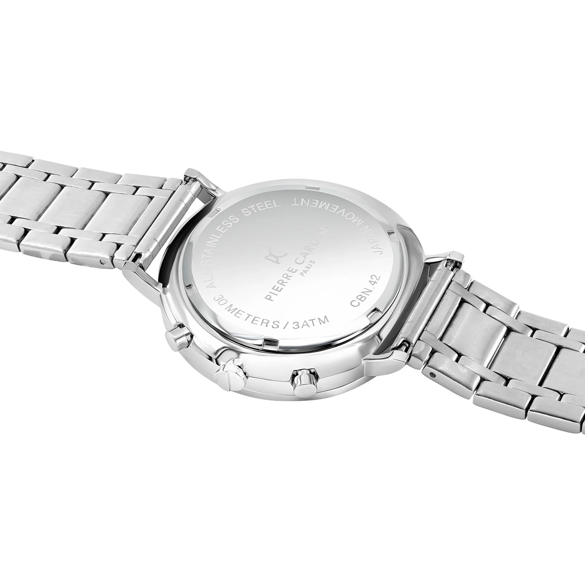 Bonne Nouvelle Multifunction White Dial with Metal Links Strap - Image 4