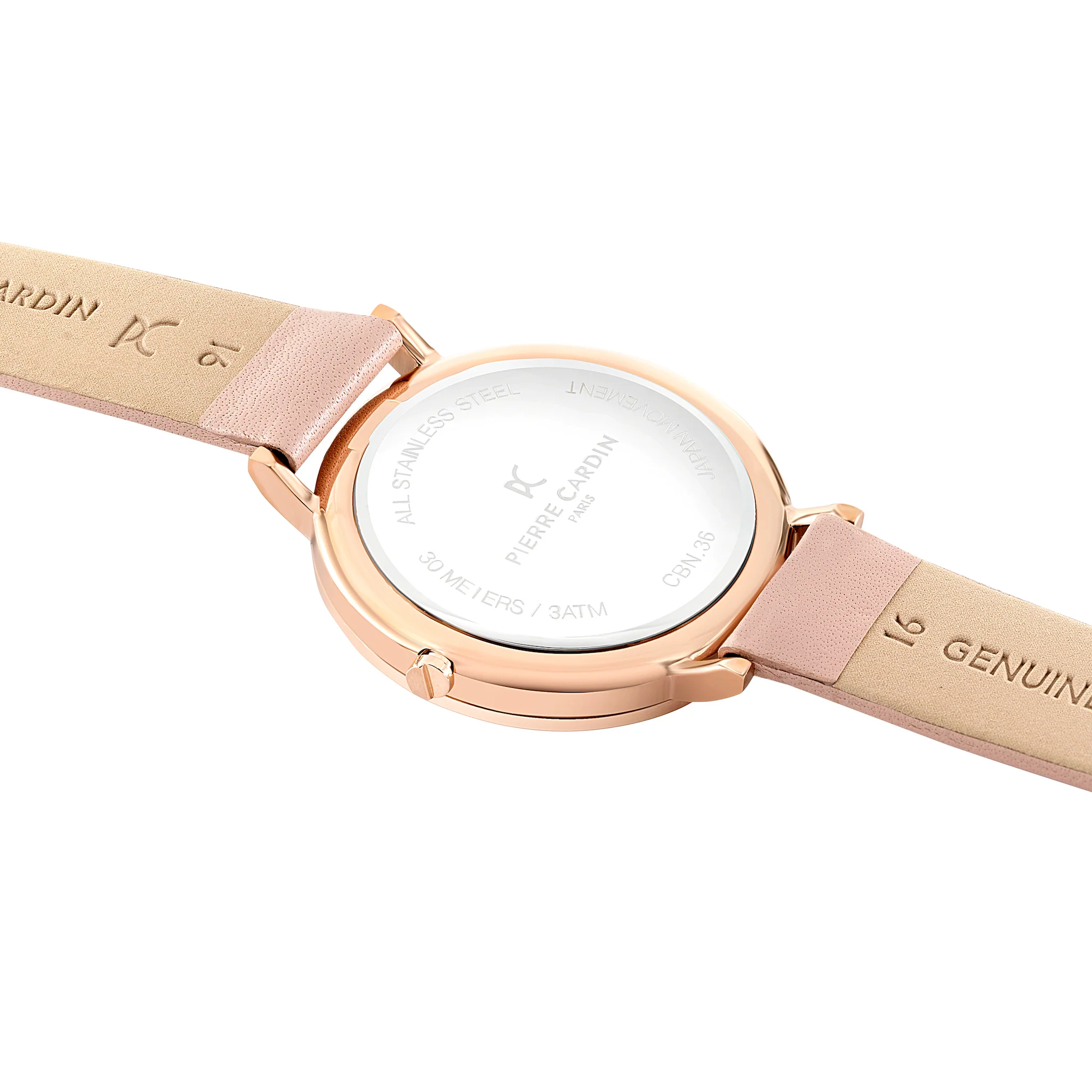 Bonne Nouvelle with PC Monogram White Dial and Pink Leather Strap - Image 4