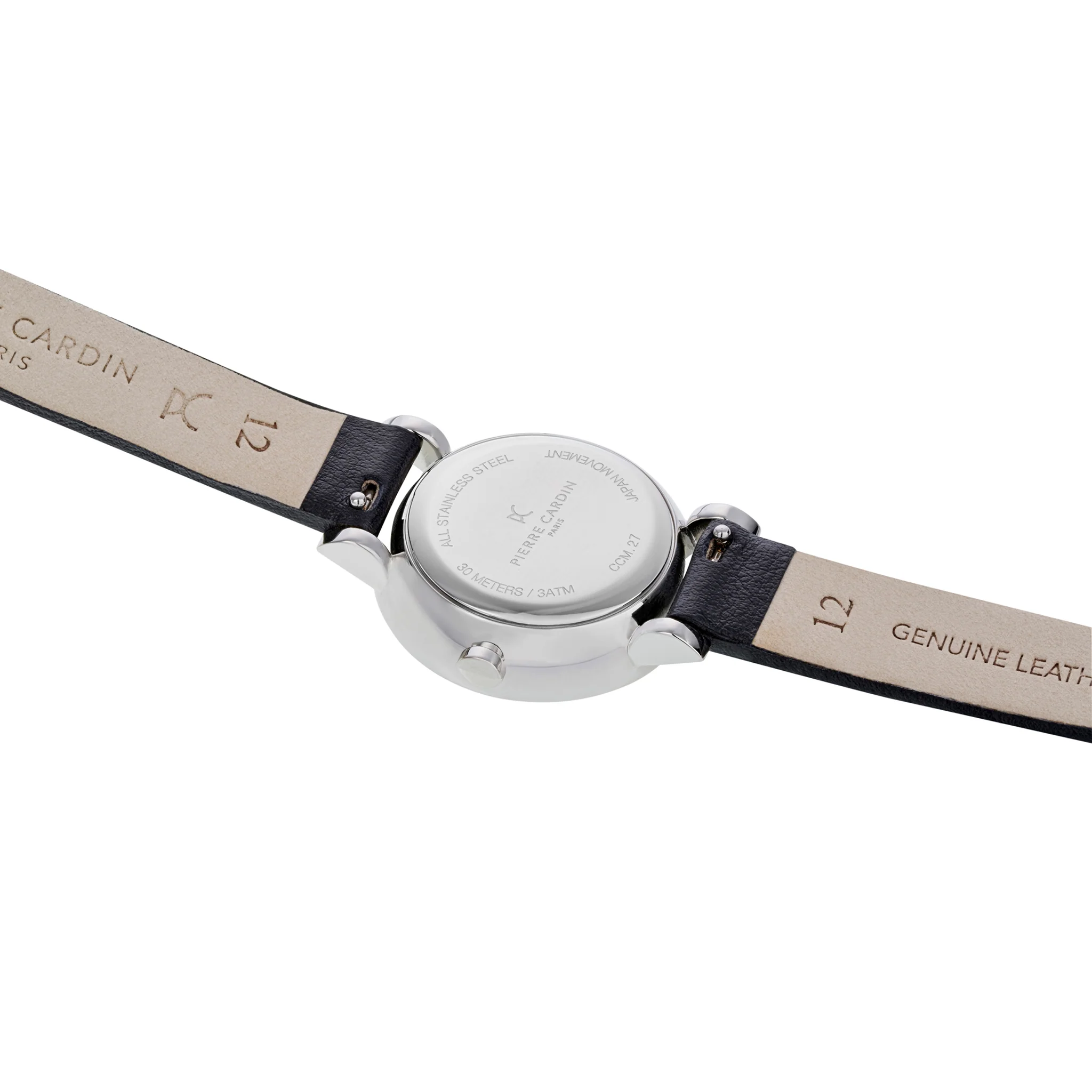 Canal St Martin Pearls Black Leather Watch - Image 3