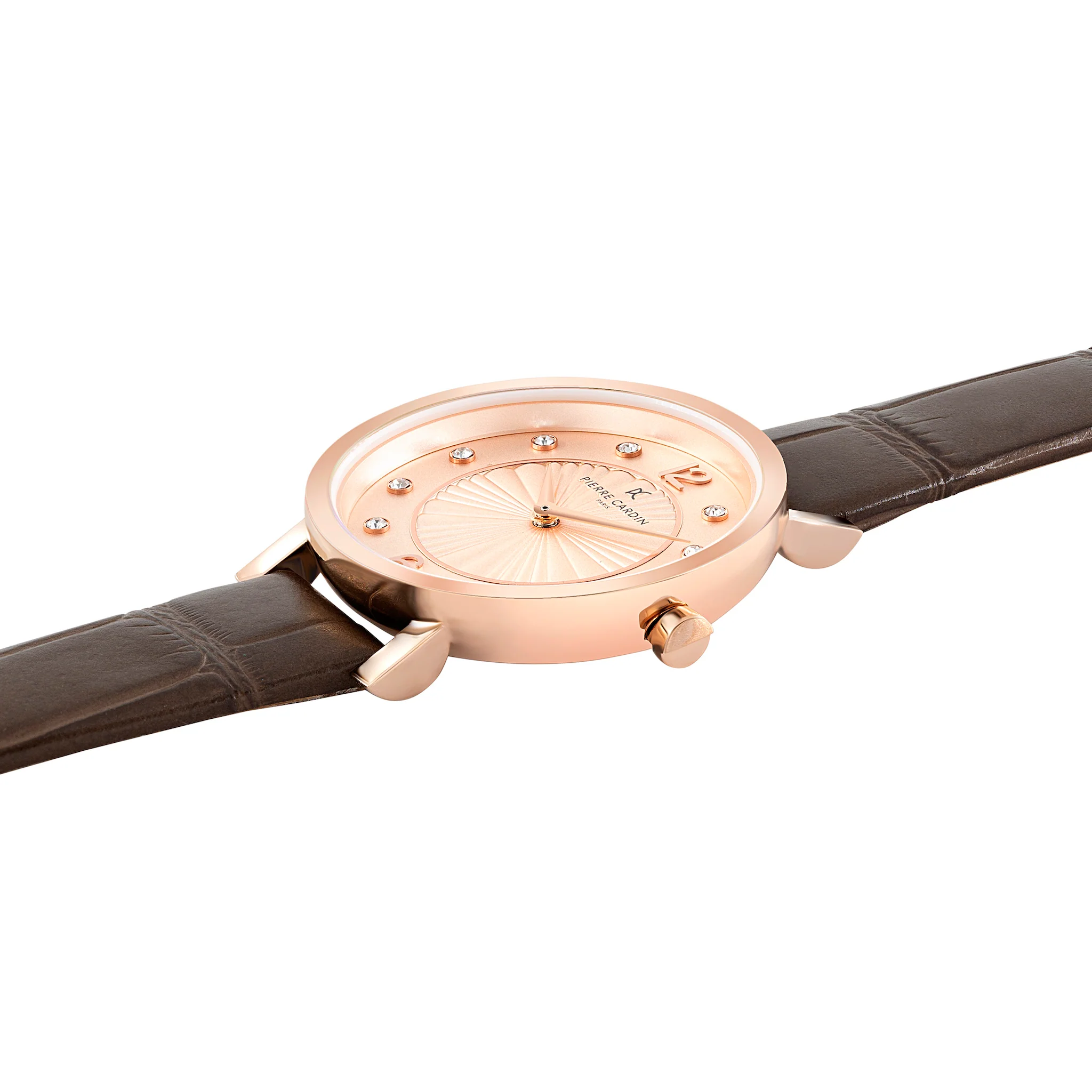 Canal St Martin Rose Gold Watch with Brown Strap - Image 3