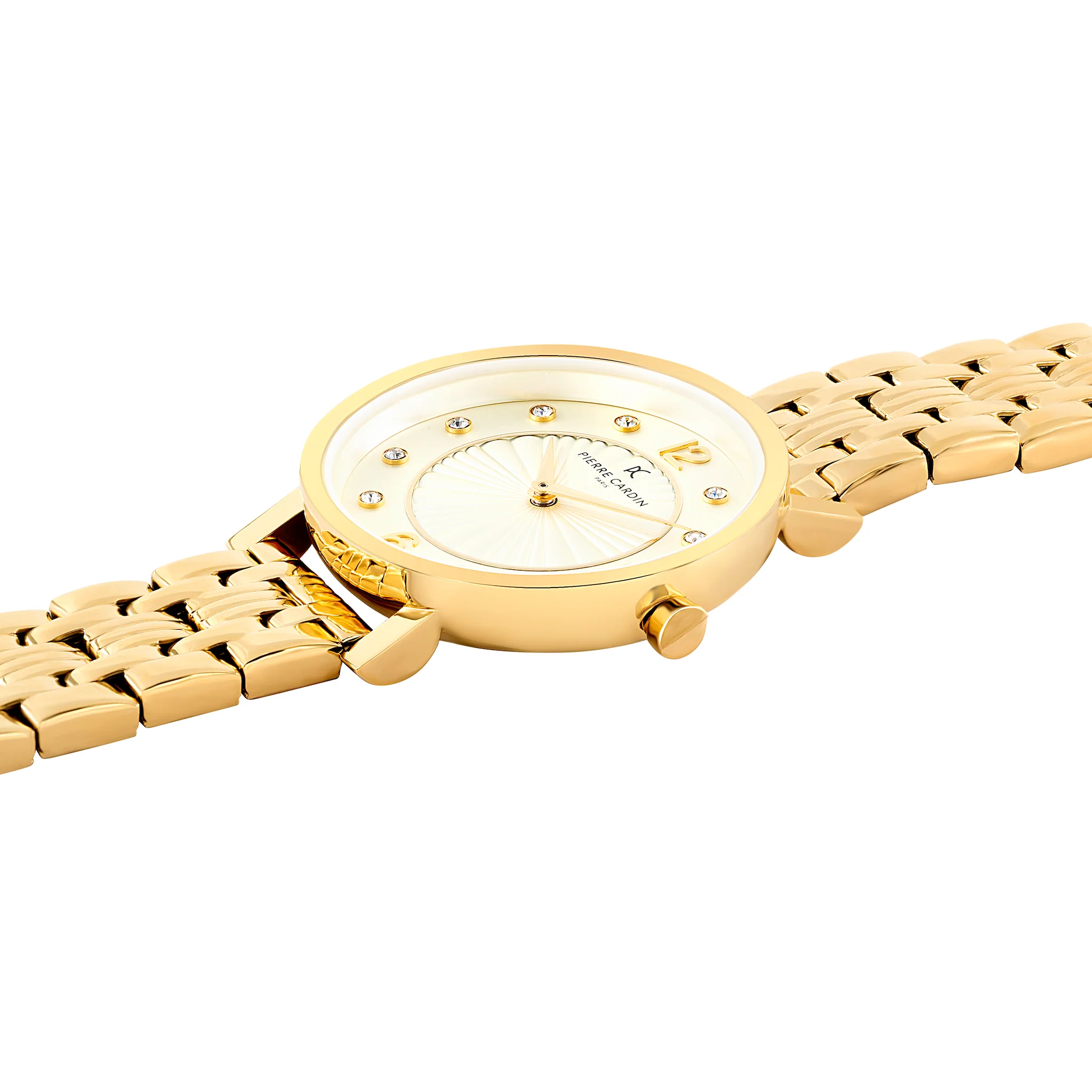 Canal St Martin Gold Watch with Gold Dial and Metal Link Strap - Image 3