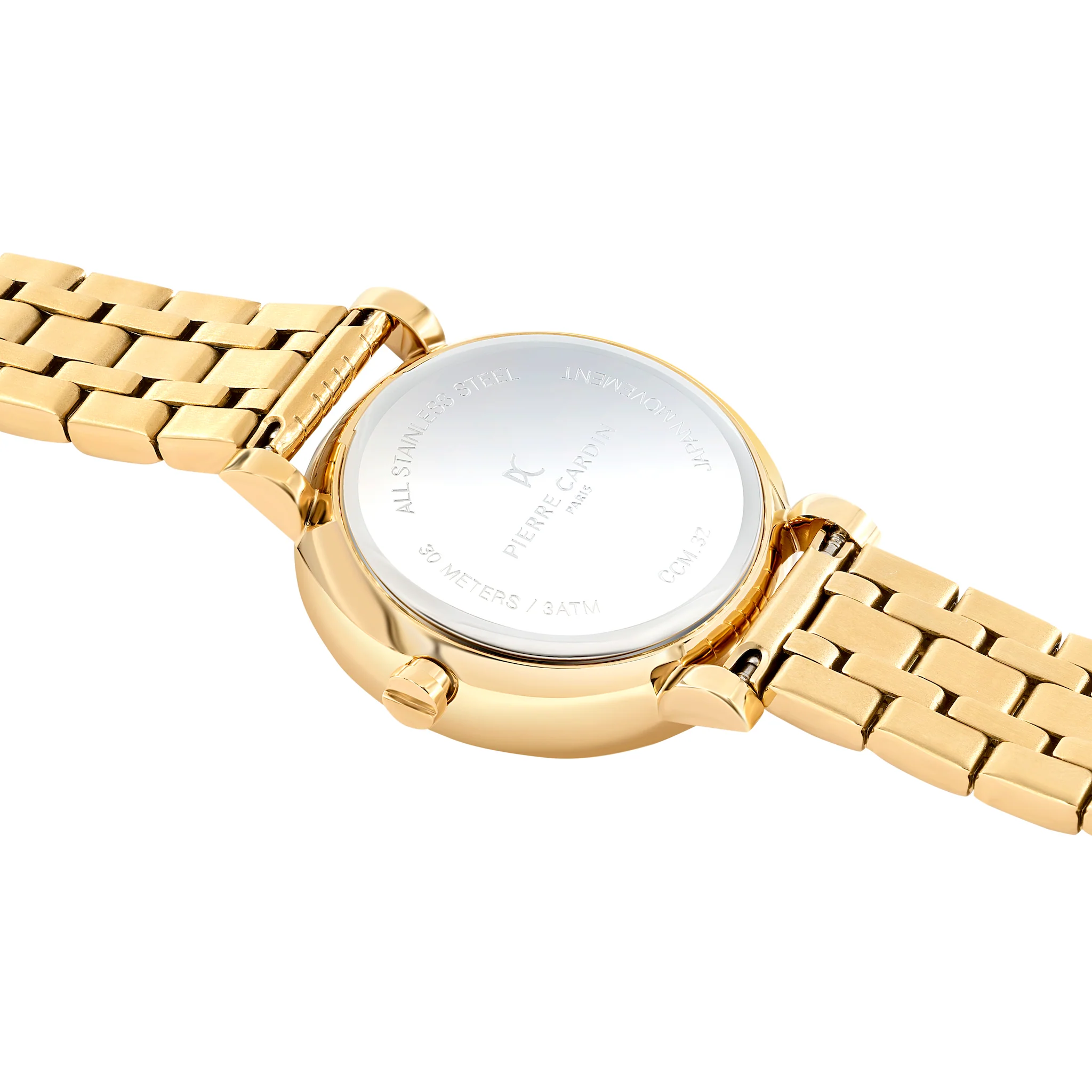 Canal St Martin Gold Watch with Gold Dial and Metal Link Strap - Image 4