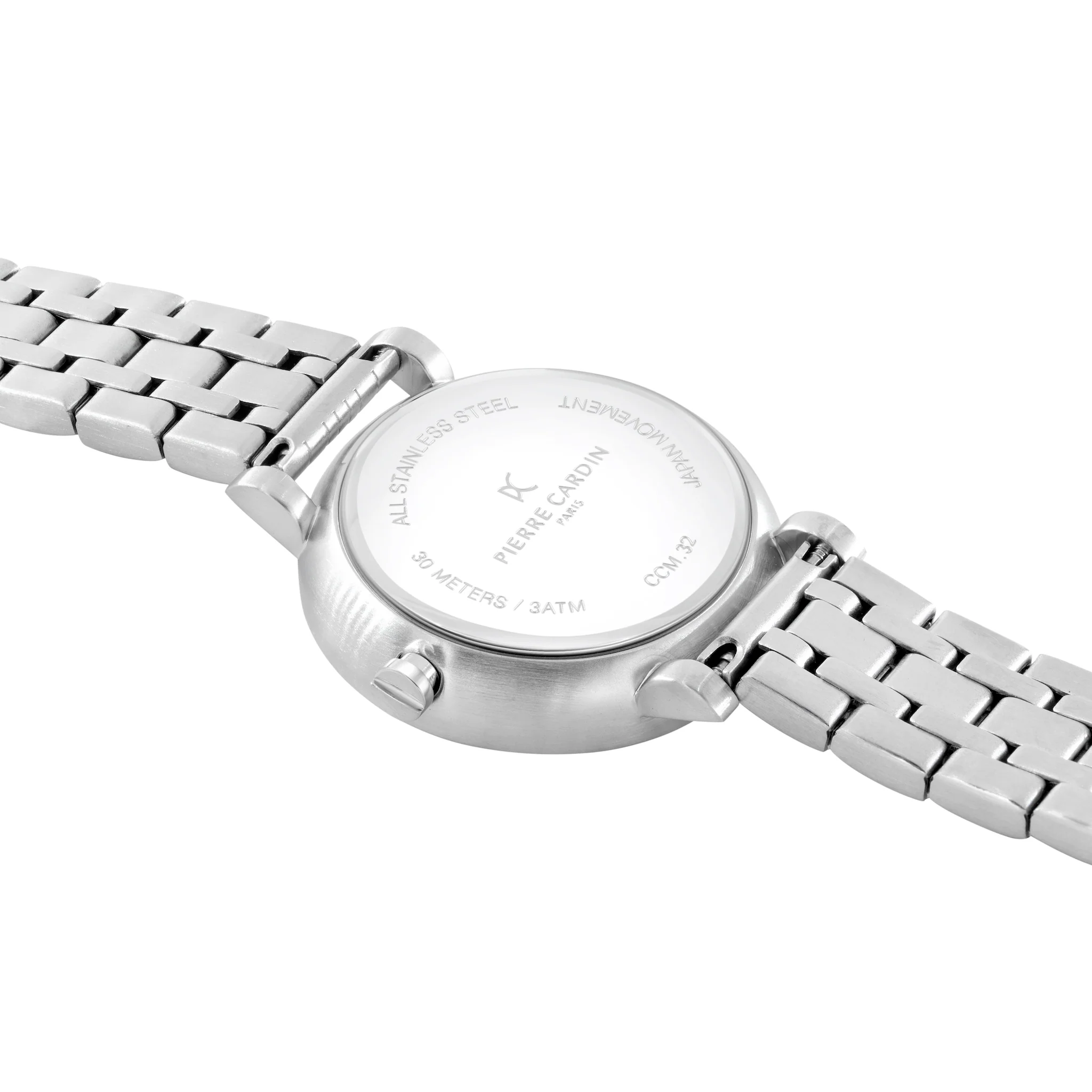 Canal St Martin Silver Watch with White Dial and Metal Link Strap - Image 4