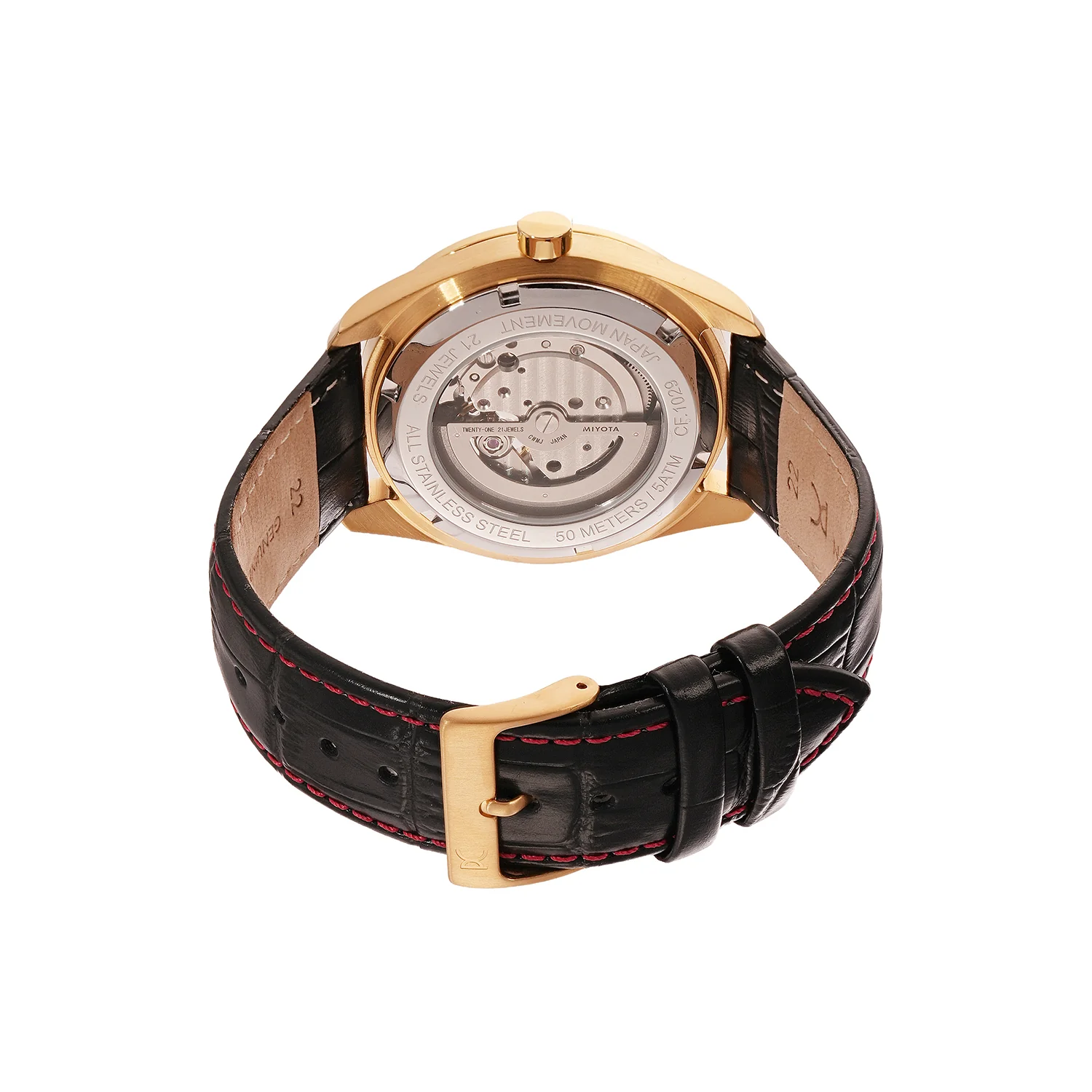 Élan Vista Automatic – Gold with Black Leather Strap - Image 3