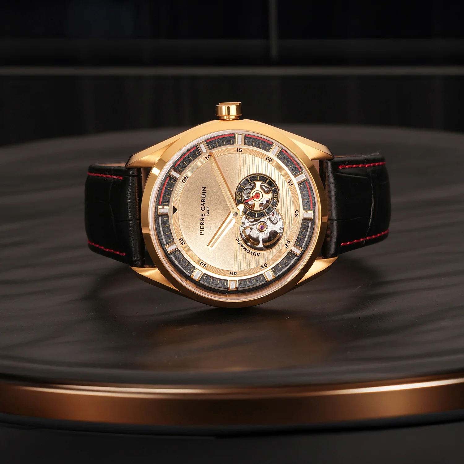 Élan Vista Automatic – Gold with Black Leather Strap - Image 5