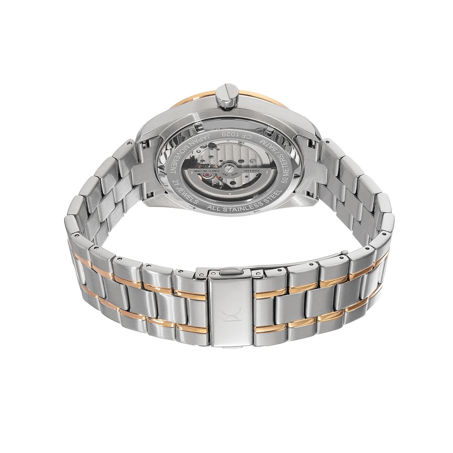 Élan Vista Automatic – Twotone Gold and Silver with Twotone stainless steel and IP gold metal band - Image 3