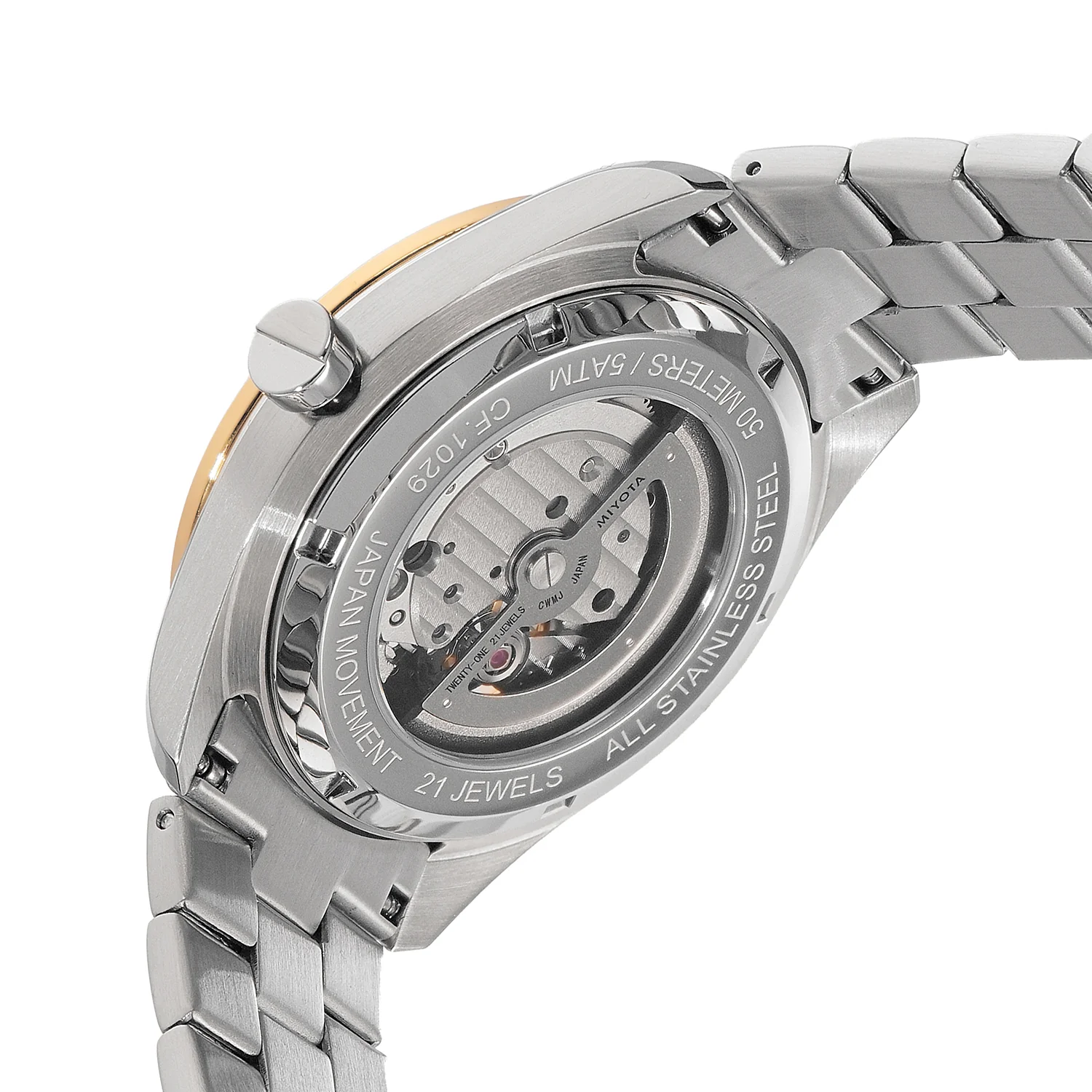 Élan Vista Automatic – Twotone Gold and Silver with Twotone stainless steel and IP gold metal band - Image 4