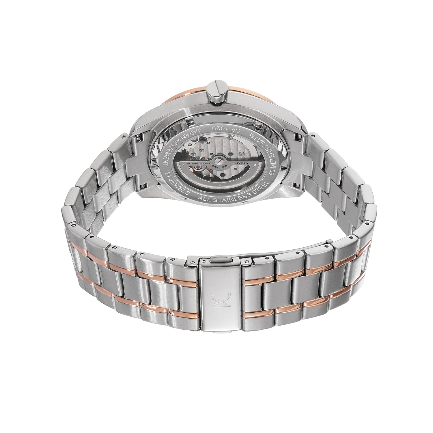 Élan Vista Automatic – Twotone Rose Gold and Silver with Twotone Rose Gold and Silver Metal Strap - Image 4