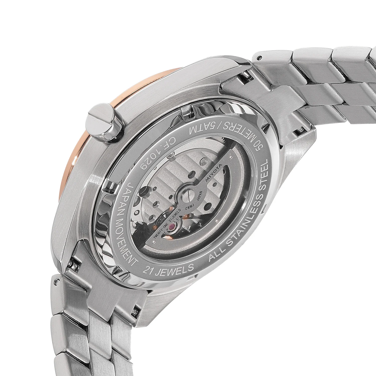 Élan Vista Automatic – Twotone Rose Gold and Silver with Twotone Rose Gold and Silver Metal Strap - Image 5