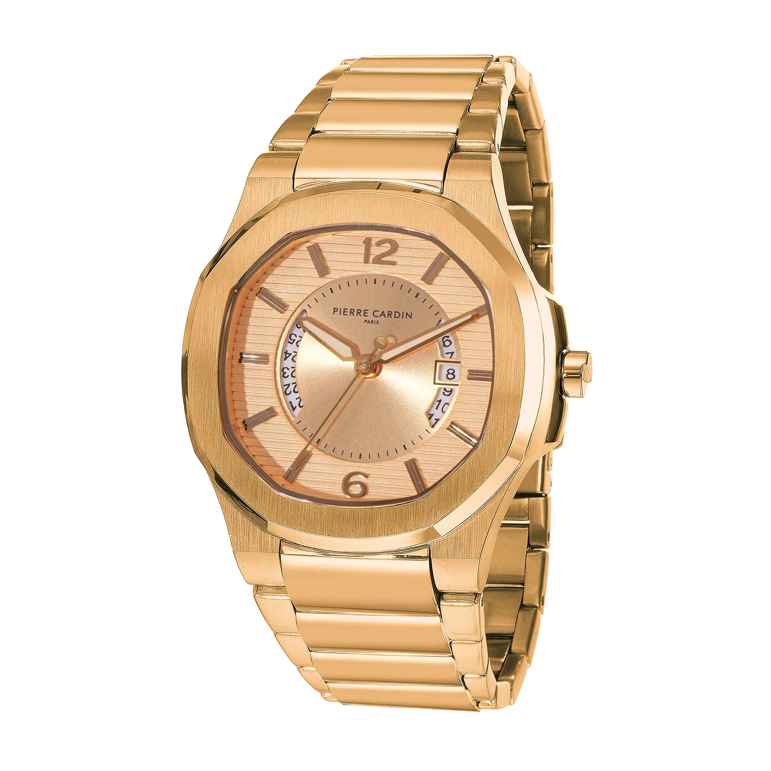 Elegance Supreme Mens 42mm - Gold with Gold Metal Strap