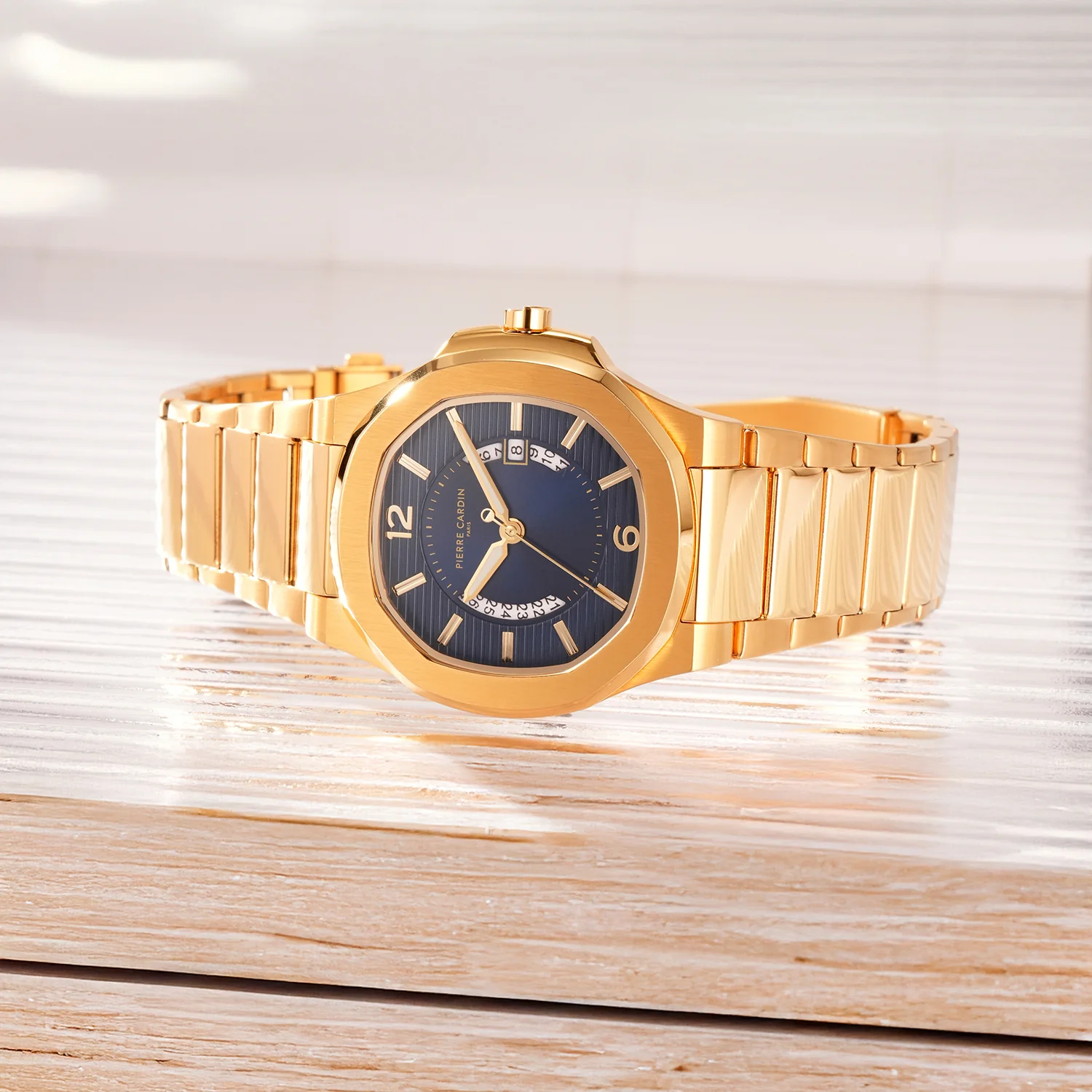 Elegance Supreme Mens 42mm - Gold with Gold Metal Strap - Image 5