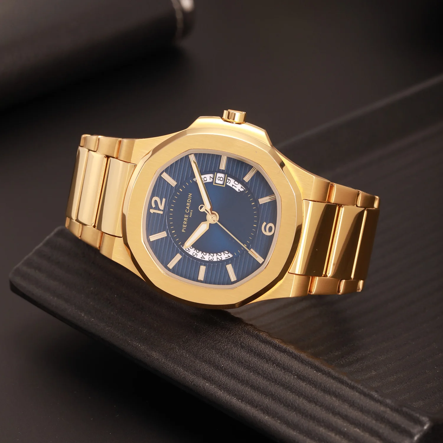 Elegance Supreme Mens 42mm - Gold with Gold Metal Strap - Image 7