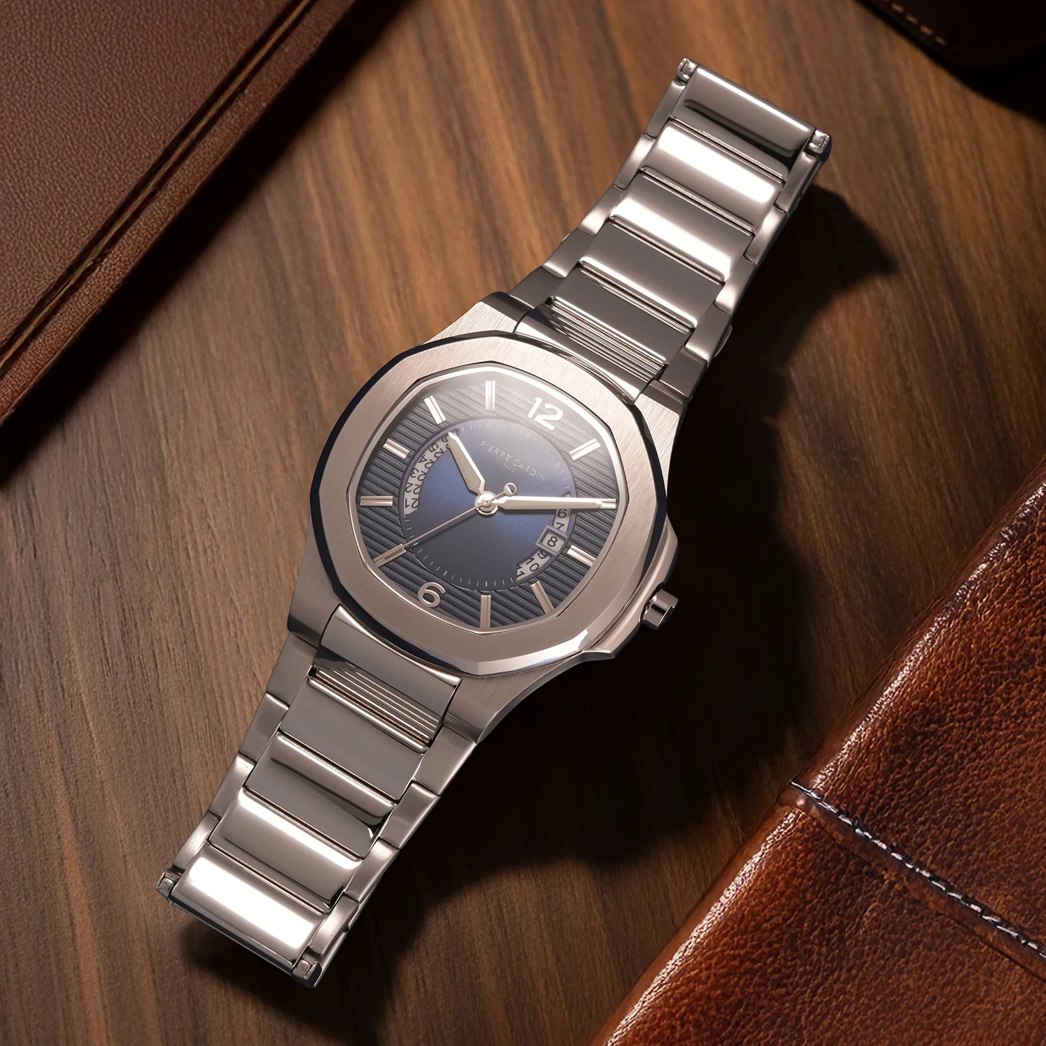 Elegance Supreme Mens 42mm - Stainless Steel Silver with Stainless Steel Silver Strap