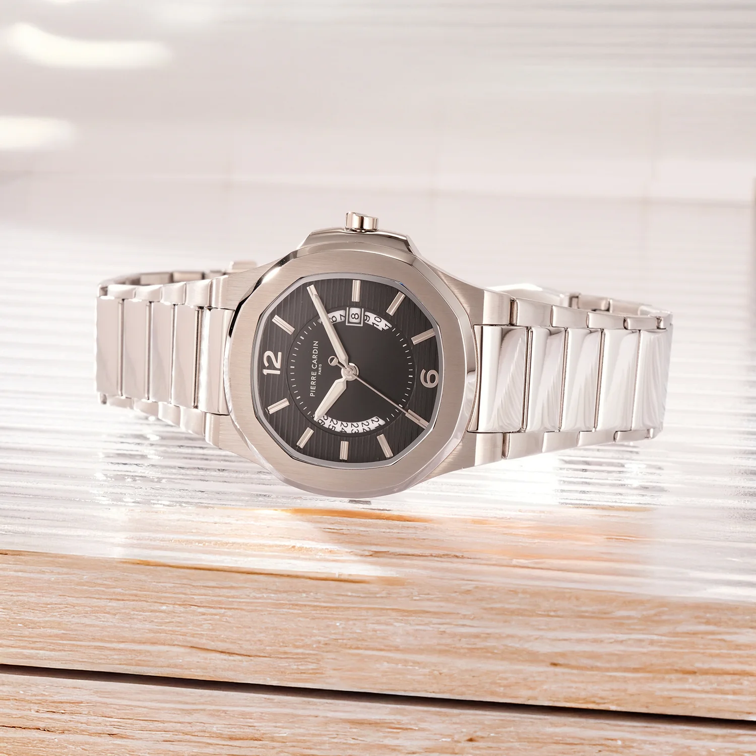 Elegance Supreme Mens 42mm - Stainless Steel Silver with Stainless Steel Silver Strap - Image 5