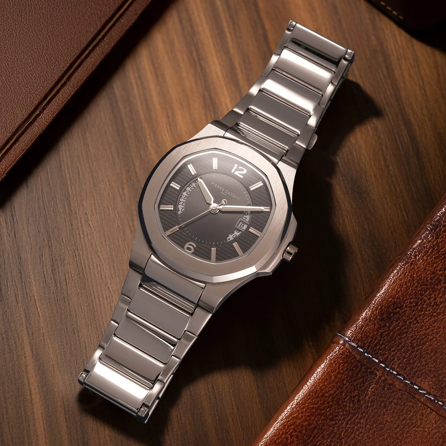 Elegance Supreme Mens 42mm - Stainless Steel Silver with Stainless Steel Silver Strap - Image 6