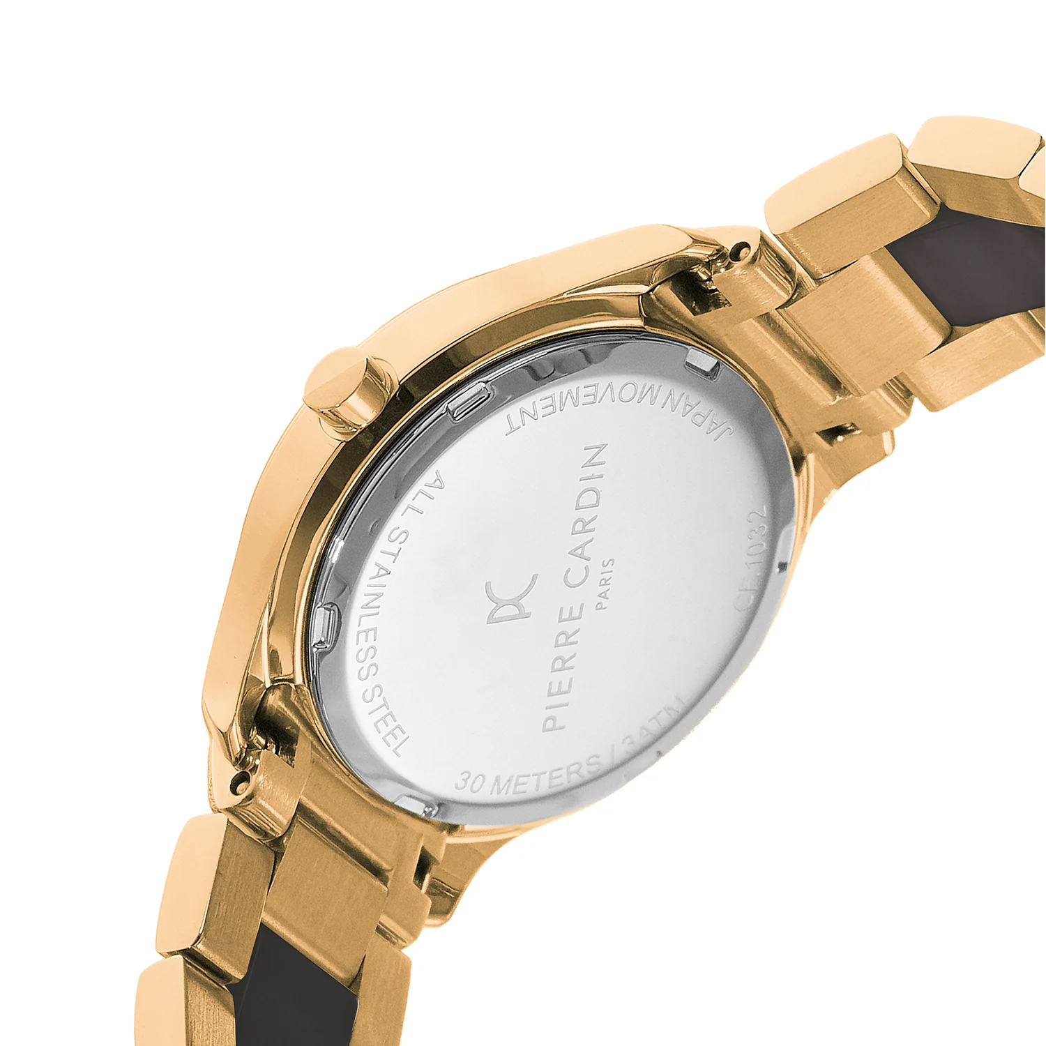 Élitaire Céramique Lady 32mm - Gold with Gold Metal Strap with Black Ceramic Links - Image 4