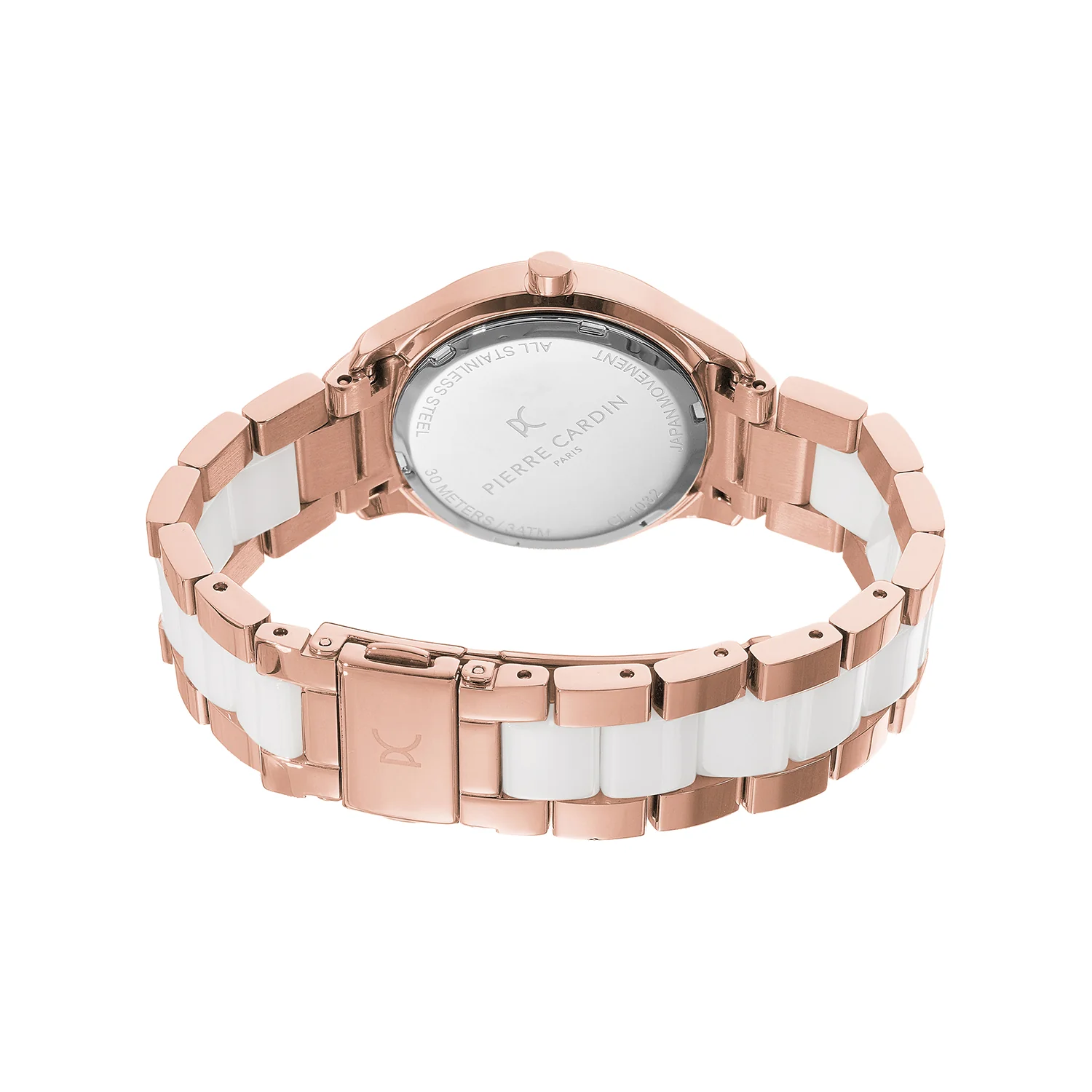 Élitaire Céramique Lady 32mm - Rose Gold with Rose Gold Metal Strap with White Ceramic Links - Image 4