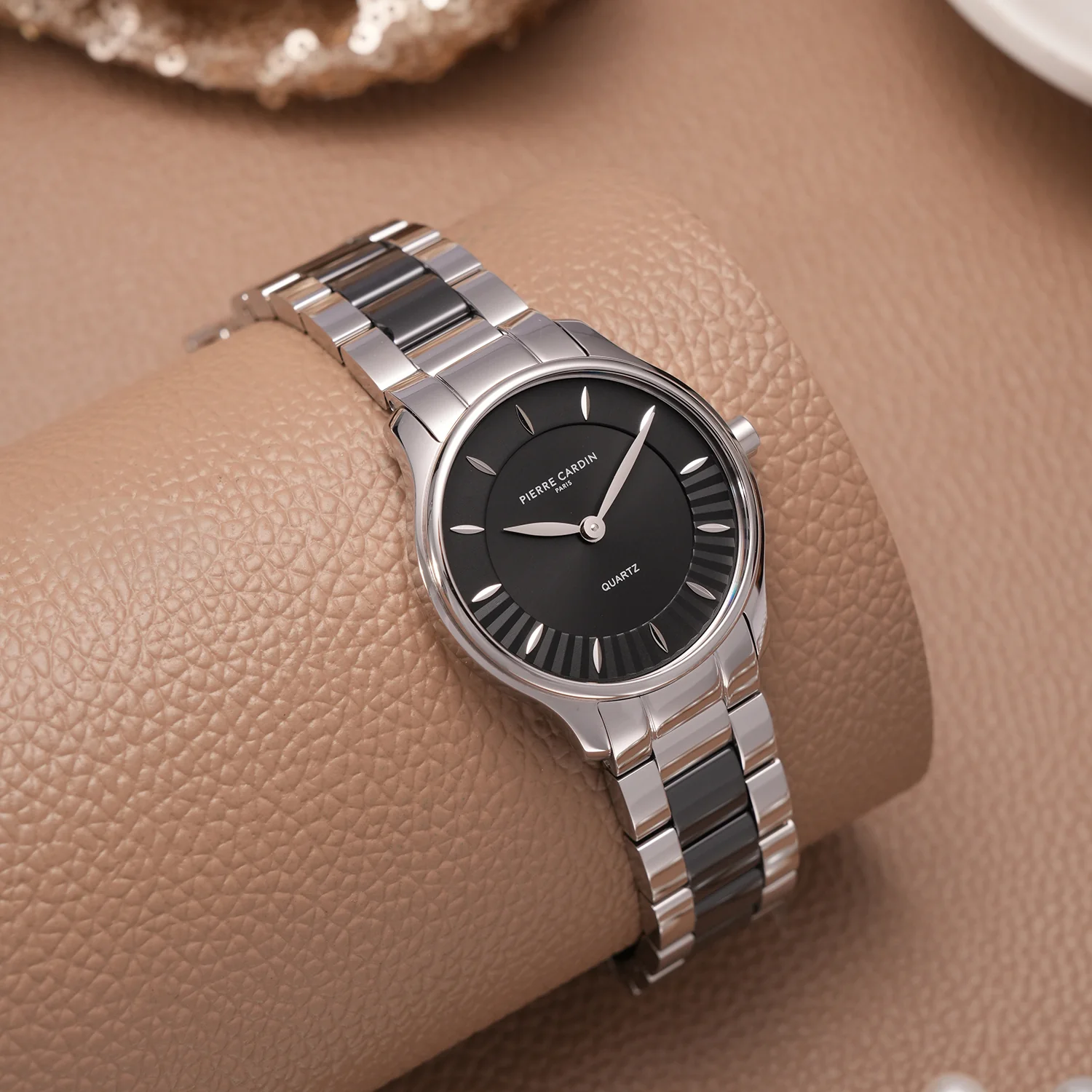 Élitaire Céramique Lady 32mm - Stainless Steel Silver with Stainless Steel Silver Strap with Black Ceramic Links - Image 6