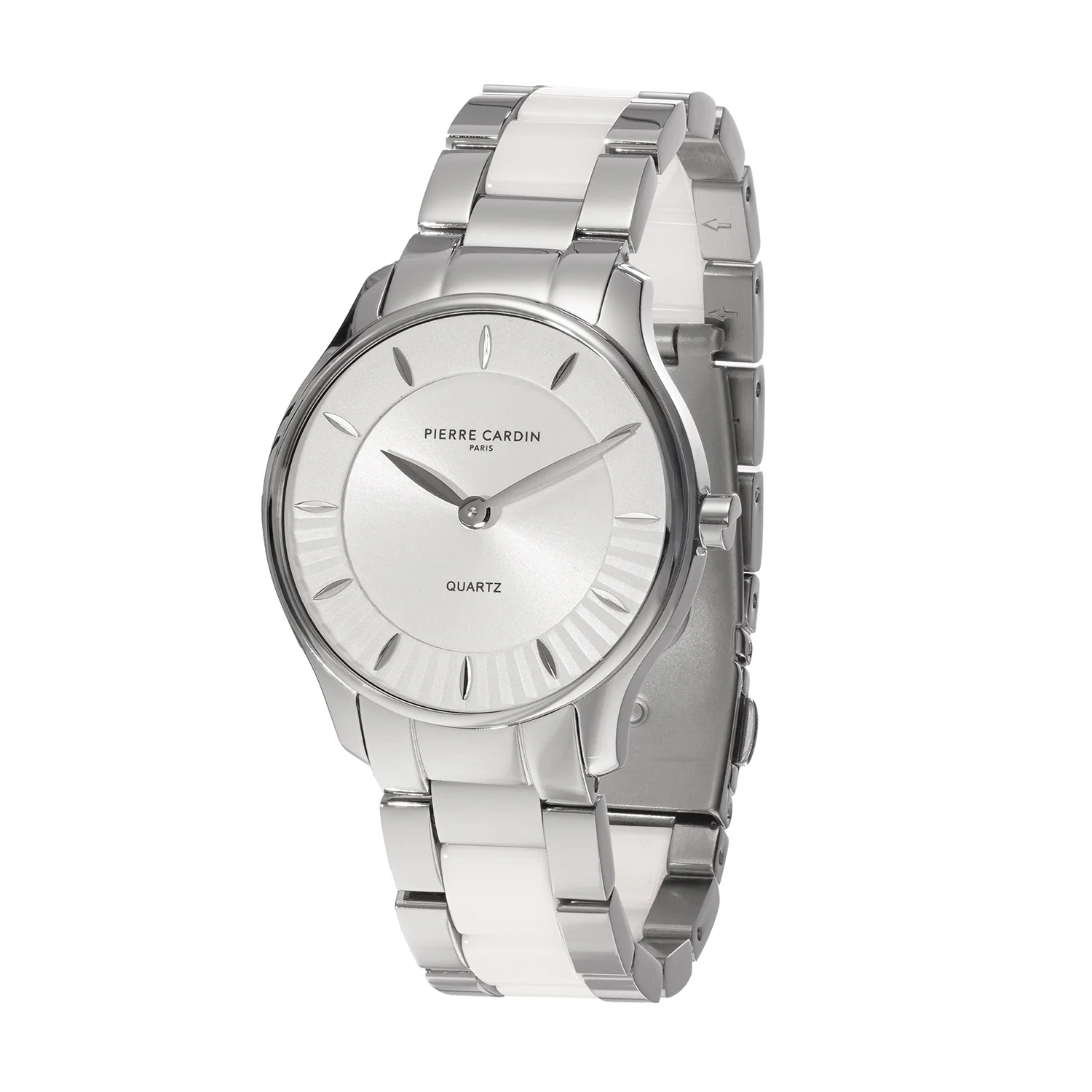 Élitaire Céramique Lady 32mm - Stainless Steel Silver with Stainless Steel Silver Strap with White Ceramic Links