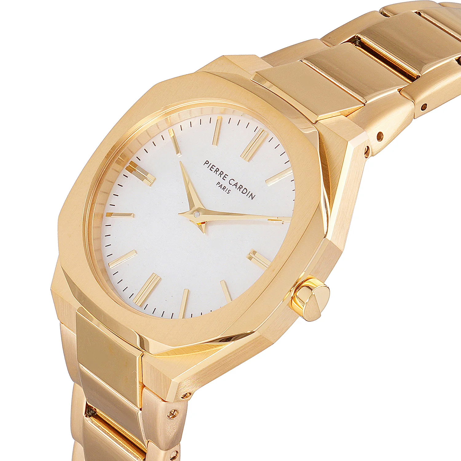 Maison 8 Chrysanthème Ladies’ Watch - Gold Case, White Mother of Pearl Dial Look with Gold Metal Strap - Image 2