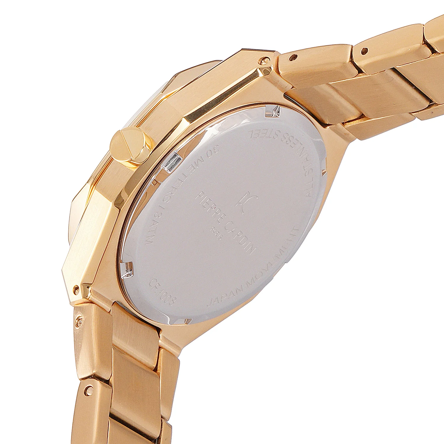 Maison 8 Chrysanthème Ladies’ Watch - Gold Case, White Mother of Pearl Dial Look with Gold Metal Strap - Image 4