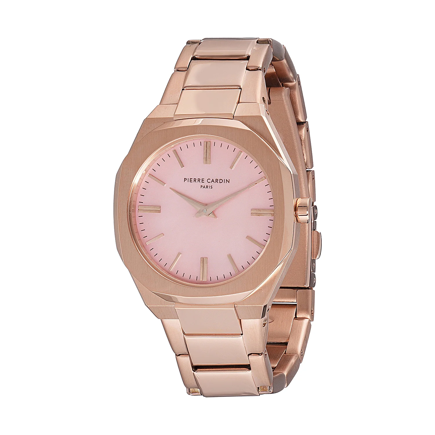 Maison 8 Chrysanthème Ladies’ Watch - Rose Gold Case, Pink Mother of Pearl Dial Look with Rose Gold Metal Strap