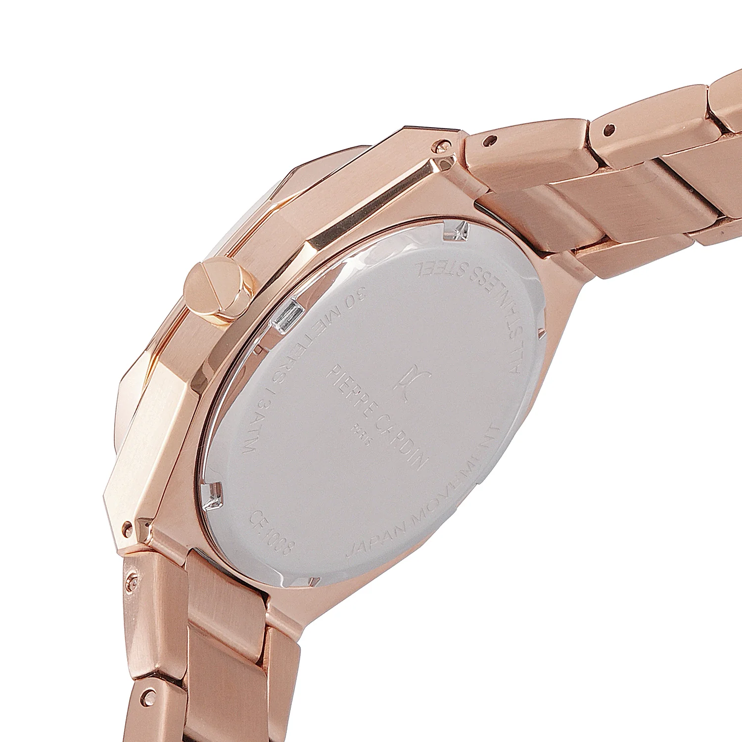 Maison 8 Chrysanthème Ladies’ Watch - Rose Gold Case, Pink Mother of Pearl Dial Look with Rose Gold Metal Strap - Image 3