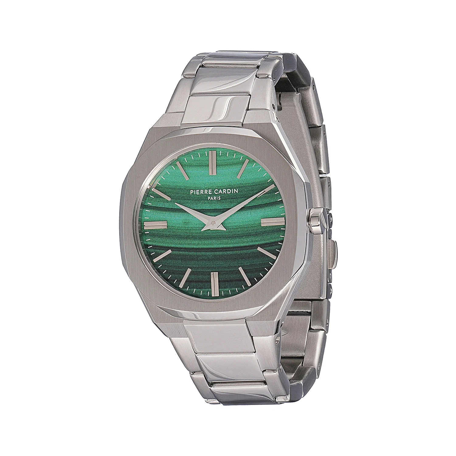 Maison 8 Chrysanthème Ladies’ Watch - Stainless Steel Case, Jade Green Dial with Stainless Steel Band