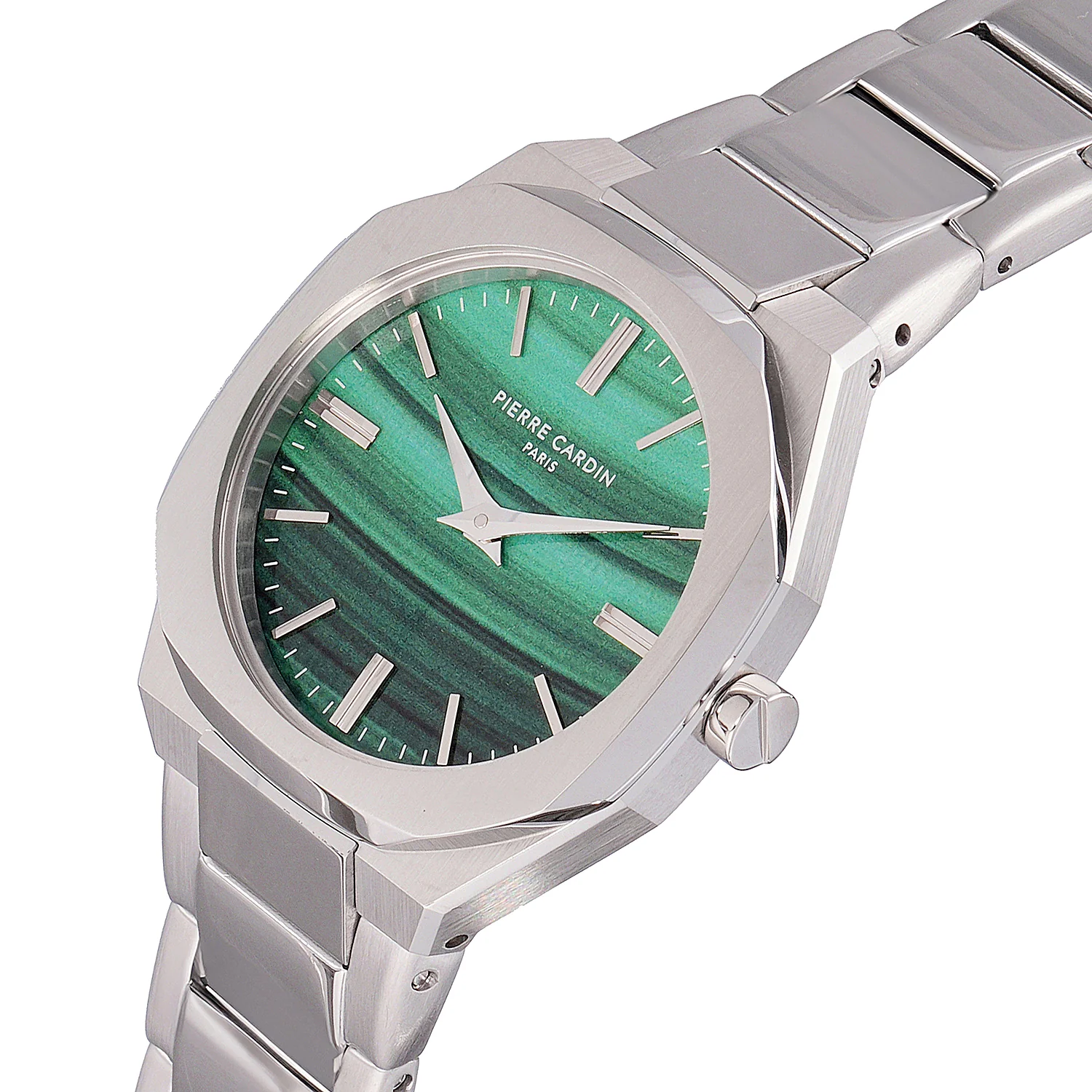 Maison 8 Chrysanthème Ladies’ Watch - Stainless Steel Case, Jade Green Dial with Stainless Steel Band - Image 2
