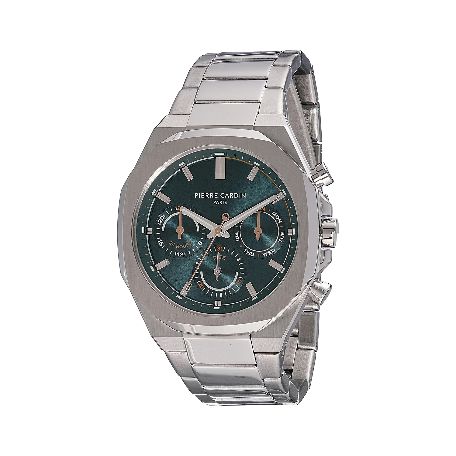 Maison 8 Vogue Men’s 42mm Stainless Steel Watch - Green Dial with Metal Strap