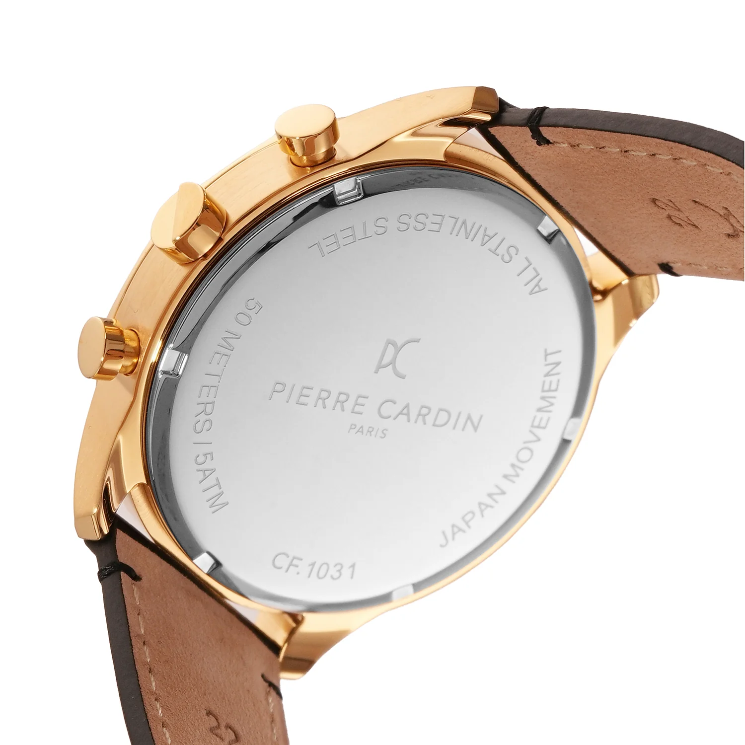 Heritage RacerTime Mens 43mm - Gold with Black Leather Strap - Image 5
