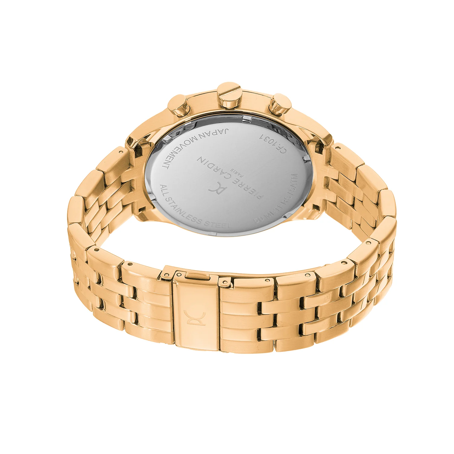 Heritage RacerTime Mens 43mm - Gold with Gold Metal Strap - Image 3