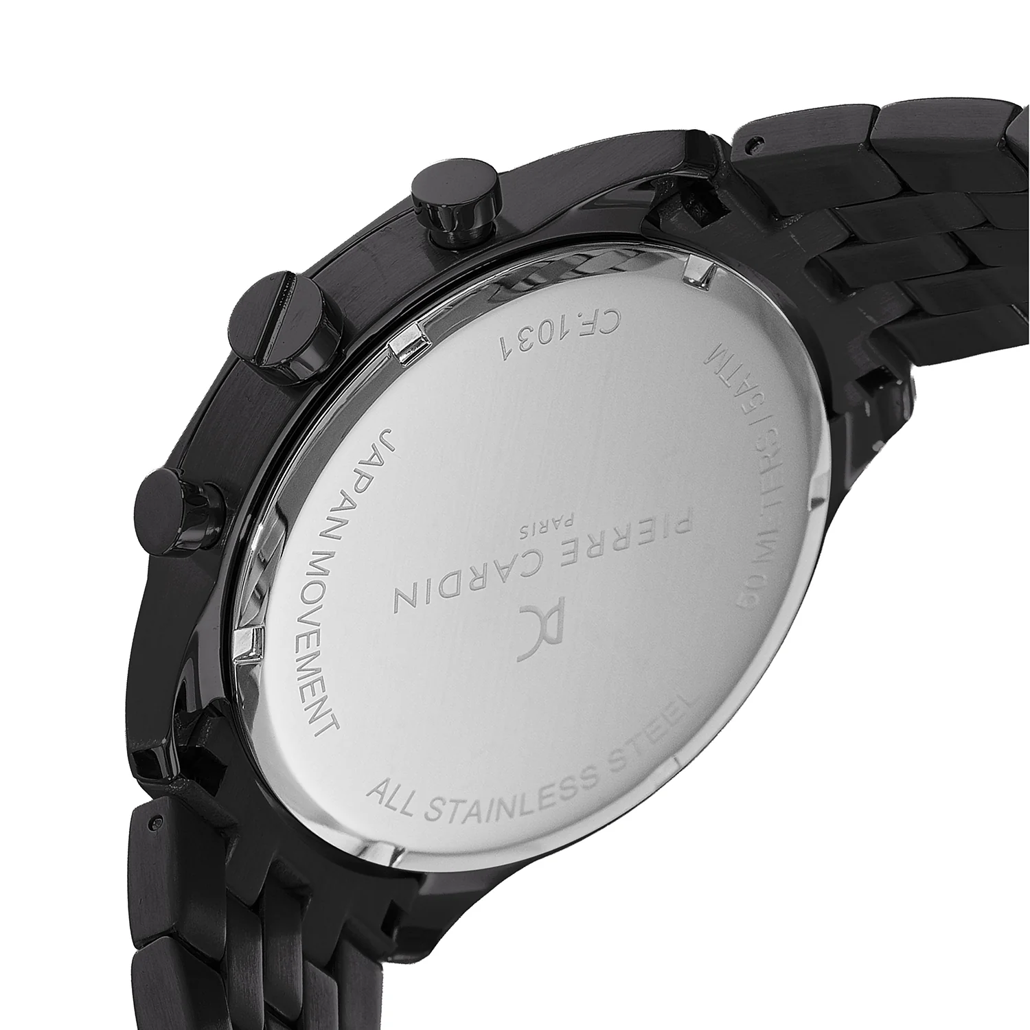 Heritage RacerTime Mens 43mm - IP Black with Stainless Steel Black Strap - Image 4