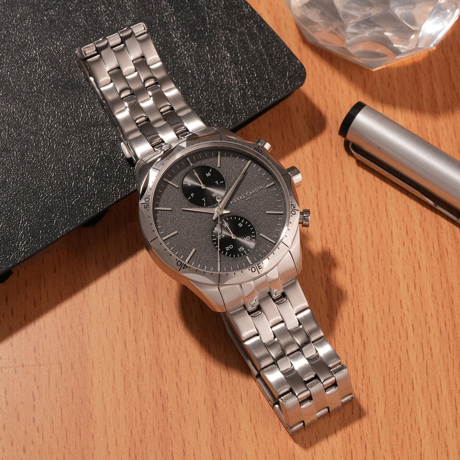 Heritage RacerTime Mens 43mm - Stainless Steel Silver with Stainless Steel Silver Strap - Image 7