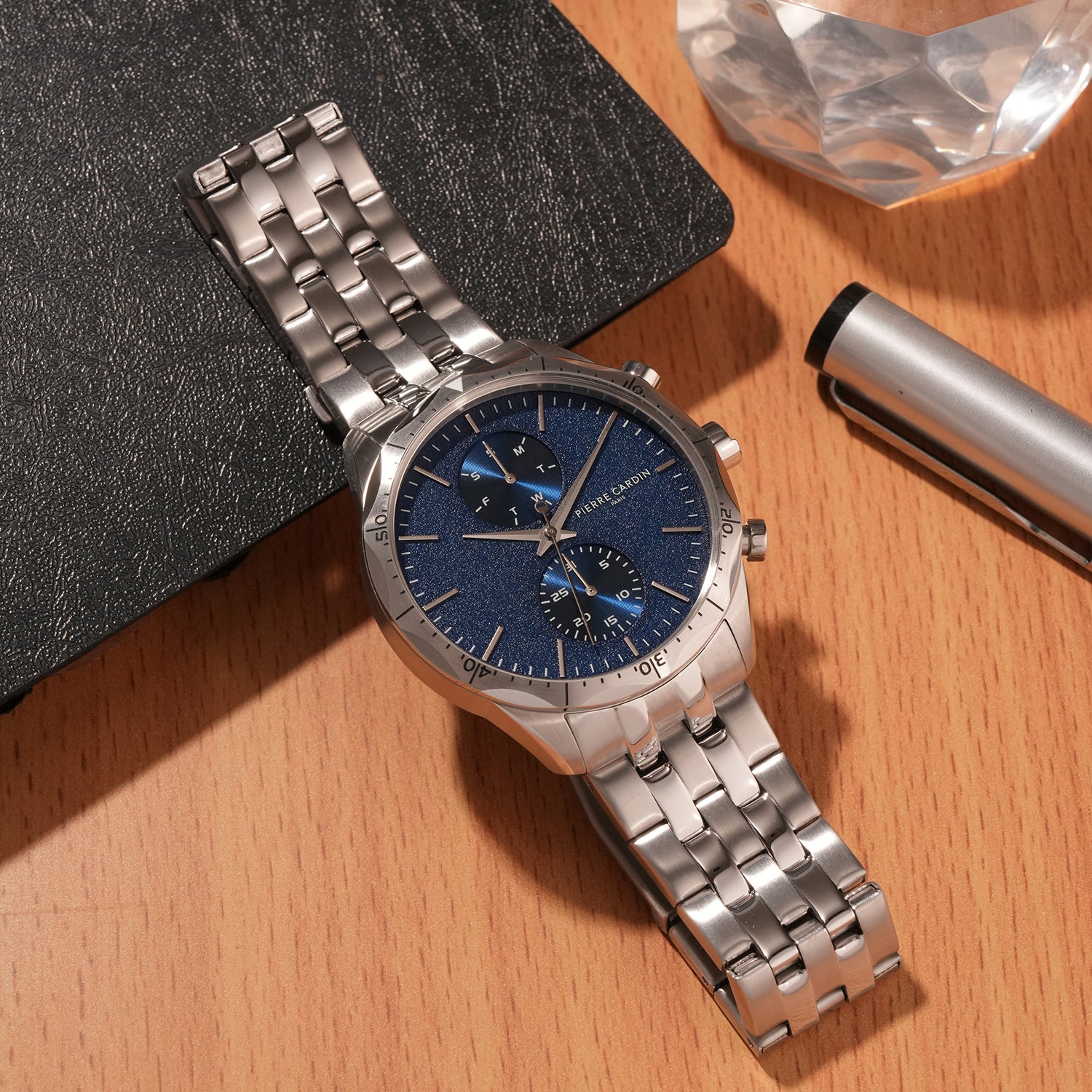 Heritage RacerTime Mens 43mm - Stainless Steel Silver with Stainless Steel Silver Strap - Image 6