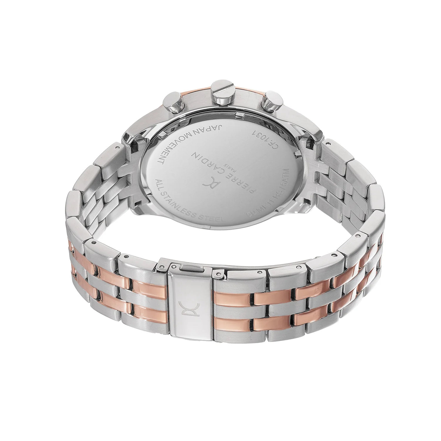 Heritage RacerTime Mens 43mm - Twotone Rose Gold and Silver with Twotone Rose Gold and Silver Metal Strap - Image 4