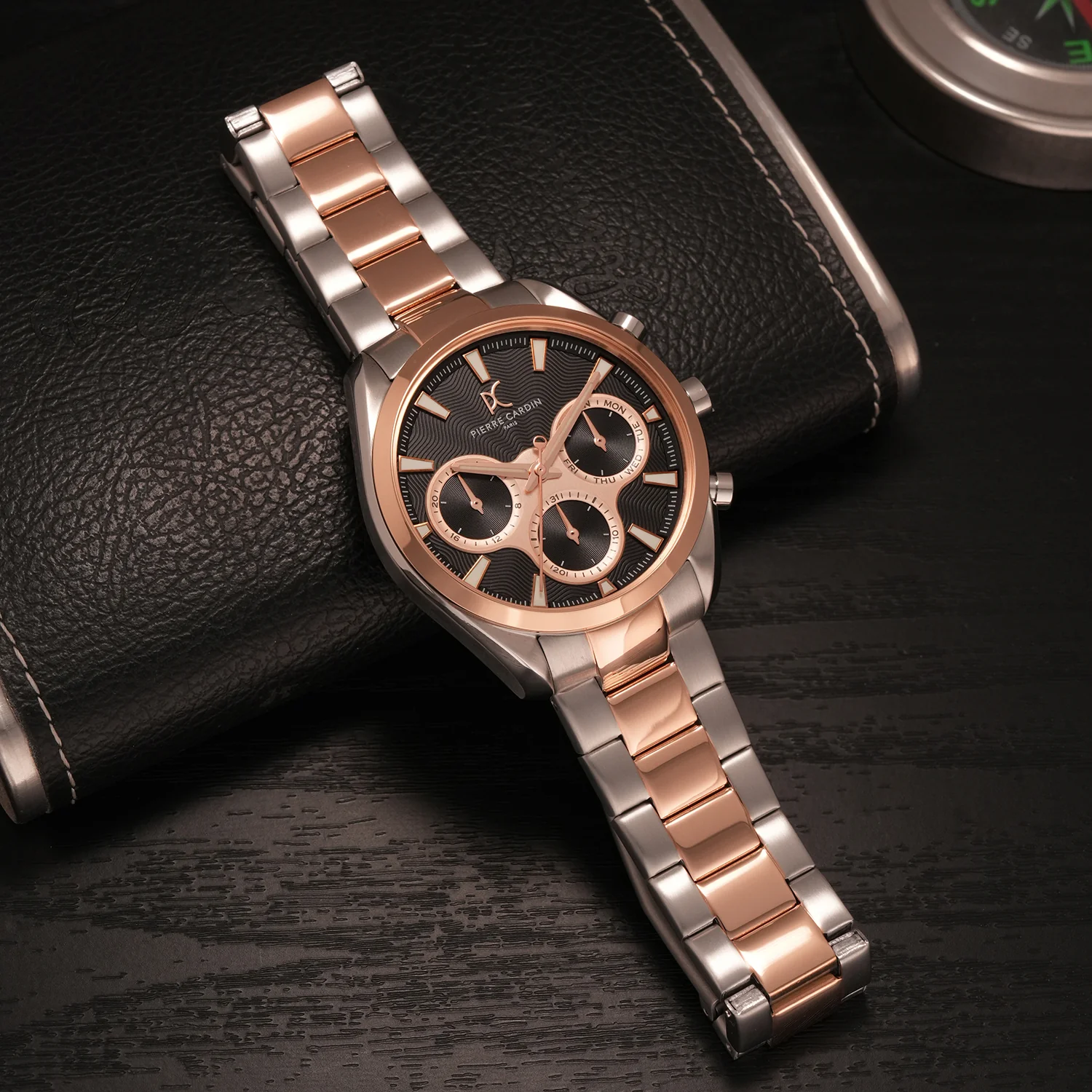 Imperium Astra Mens 40mm - Twotone Rose Gold and Silver with Twotone Rose Gold and Silver Metal Strap - Image 5