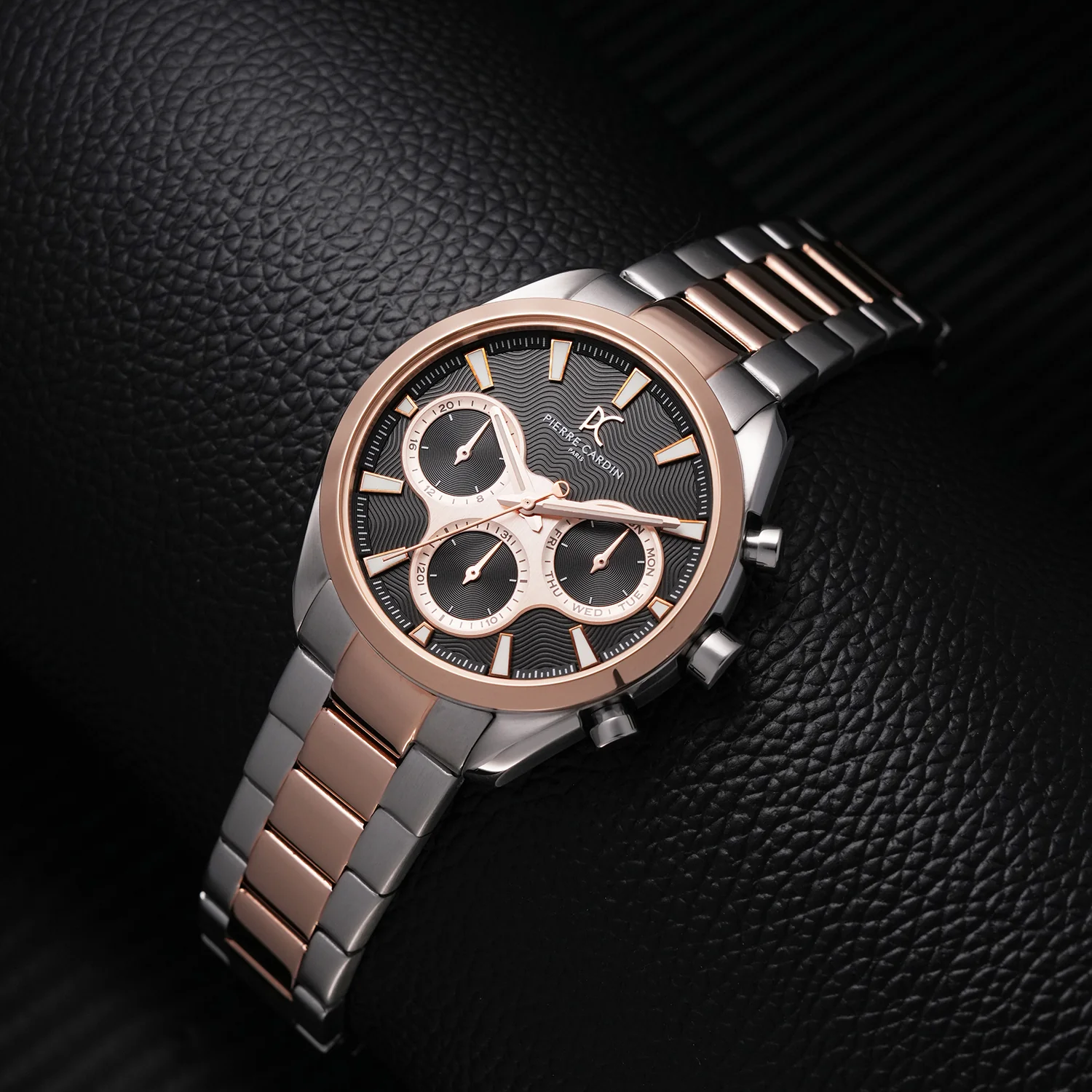 Imperium Astra Mens 40mm - Twotone Rose Gold and Silver with Twotone Rose Gold and Silver Metal Strap - Image 7