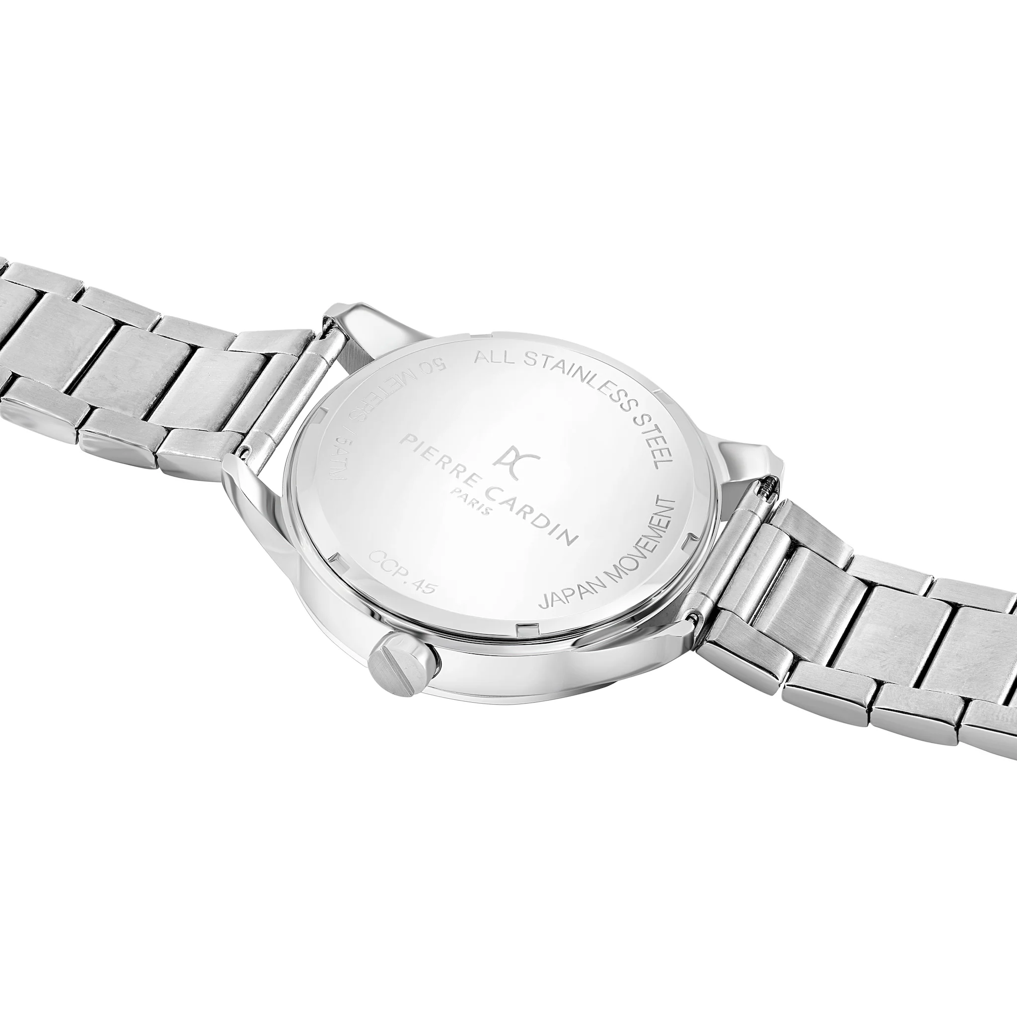 Les Halles Green Dial Silver Watch with Silver Metal Link Strap - Image 4